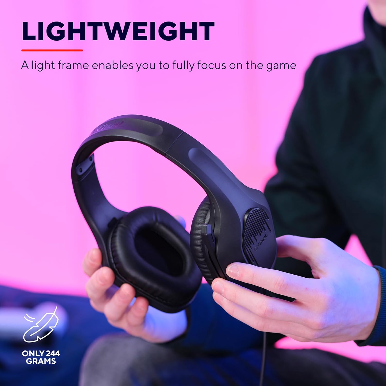 Trust GXT 415 Zirox Lightweight Gaming Headset with 50mm Drivers for PC, PS4, PS5, Xbox, Switch 16