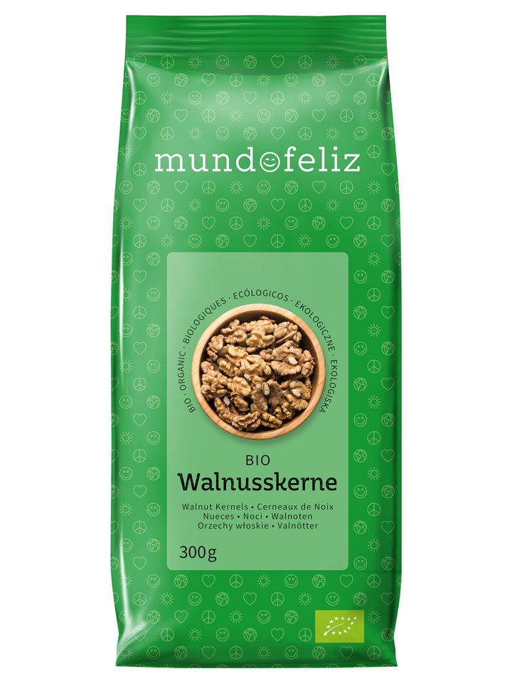 Mundo Feliz - Organic Walnut Halves, 3 x 300 g