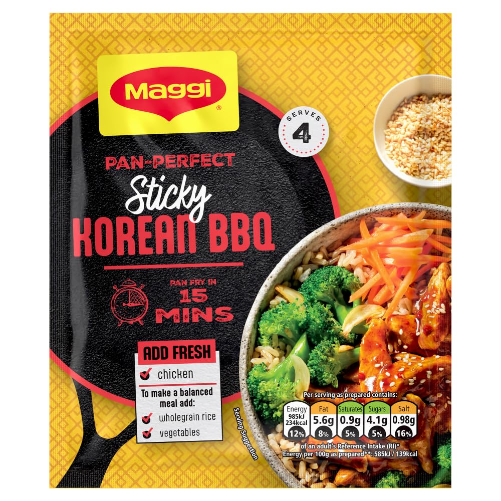 Maggi Pan Perfect Sticky Korean Herbs and Spices Recipe Mix 39g