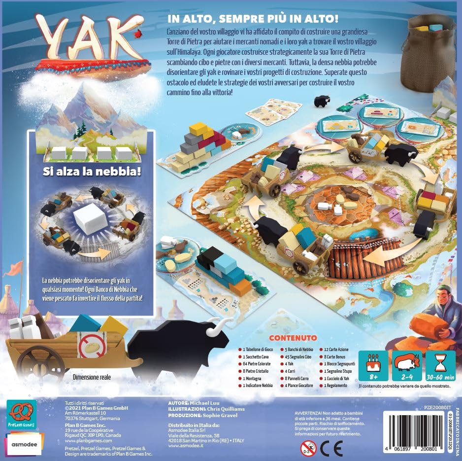 Pretzel Games Yak Board Game | Strategy Resource Management Game for 2-4 Players