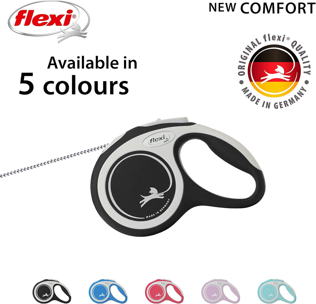 Flexi New Comfort Cord Grey & Black Extra Small 3m Retractable Dog Leash