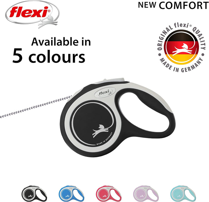 Flexi New Comfort Cord Grey & Black Extra Small 3m Retractable Dog Leash