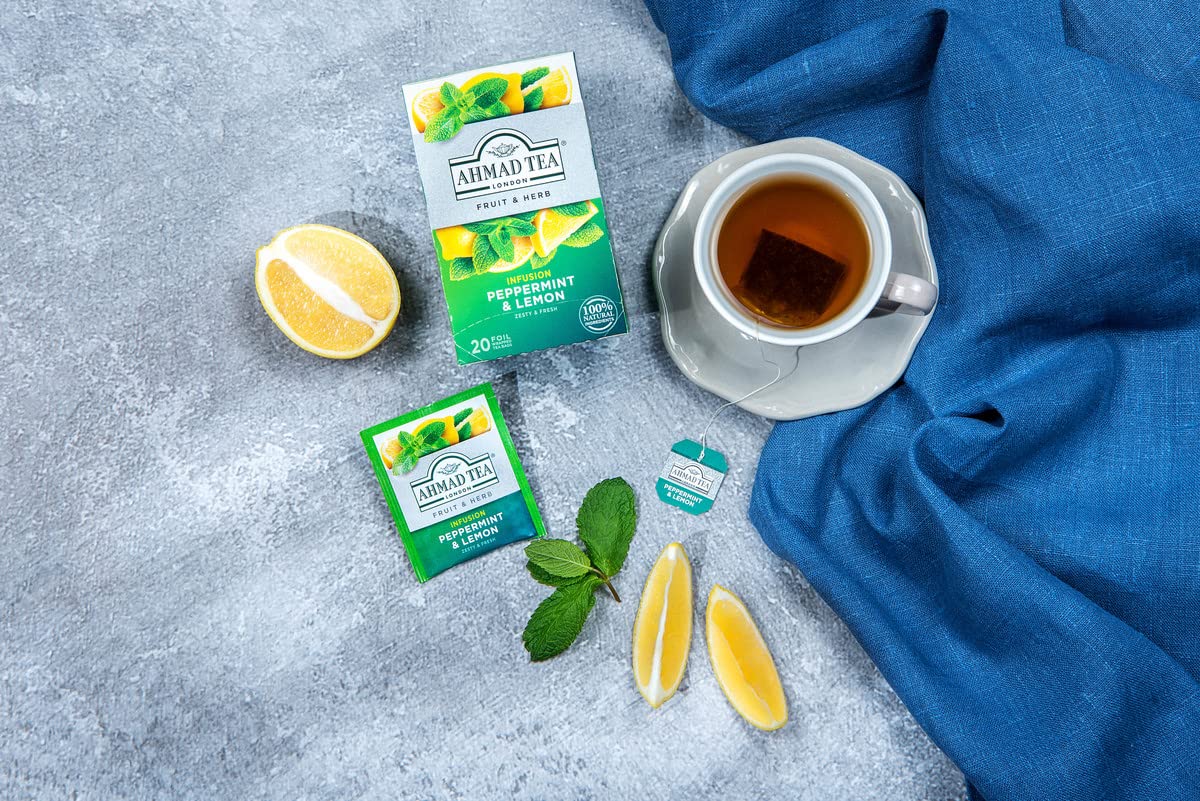 Ahmad Tea Peppermint & Lemon Fruit & Herbal Infusion - 20 Tea Bags 3