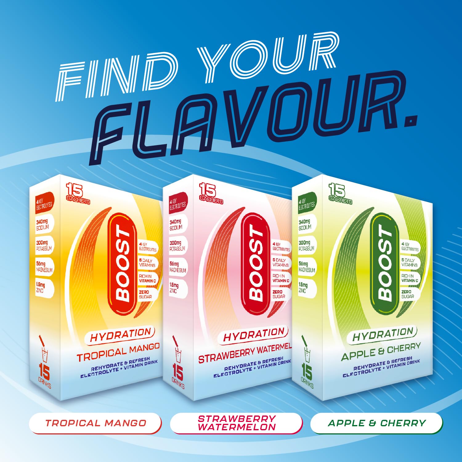Boost Hydration Electrolytes Powder - Strawberry Watermelon Flavour | Zero Sugar | 15 Servings 7