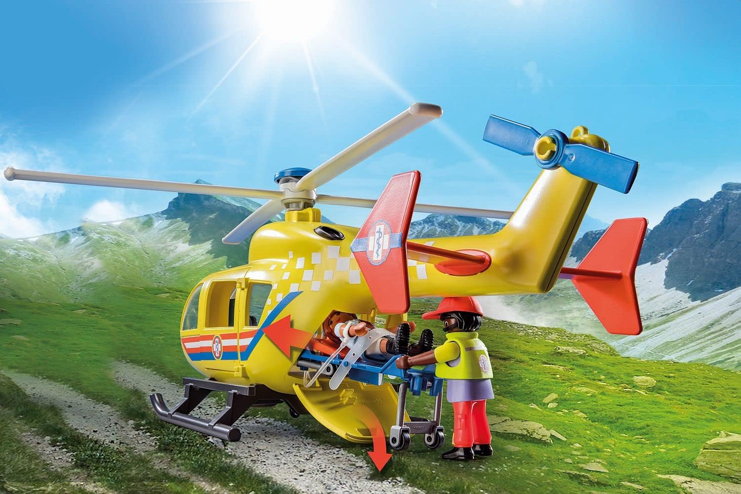 Playmobil 71203 City Life Medical Helicopter - Rescue Vehicle Playset for Kids 4+ 2