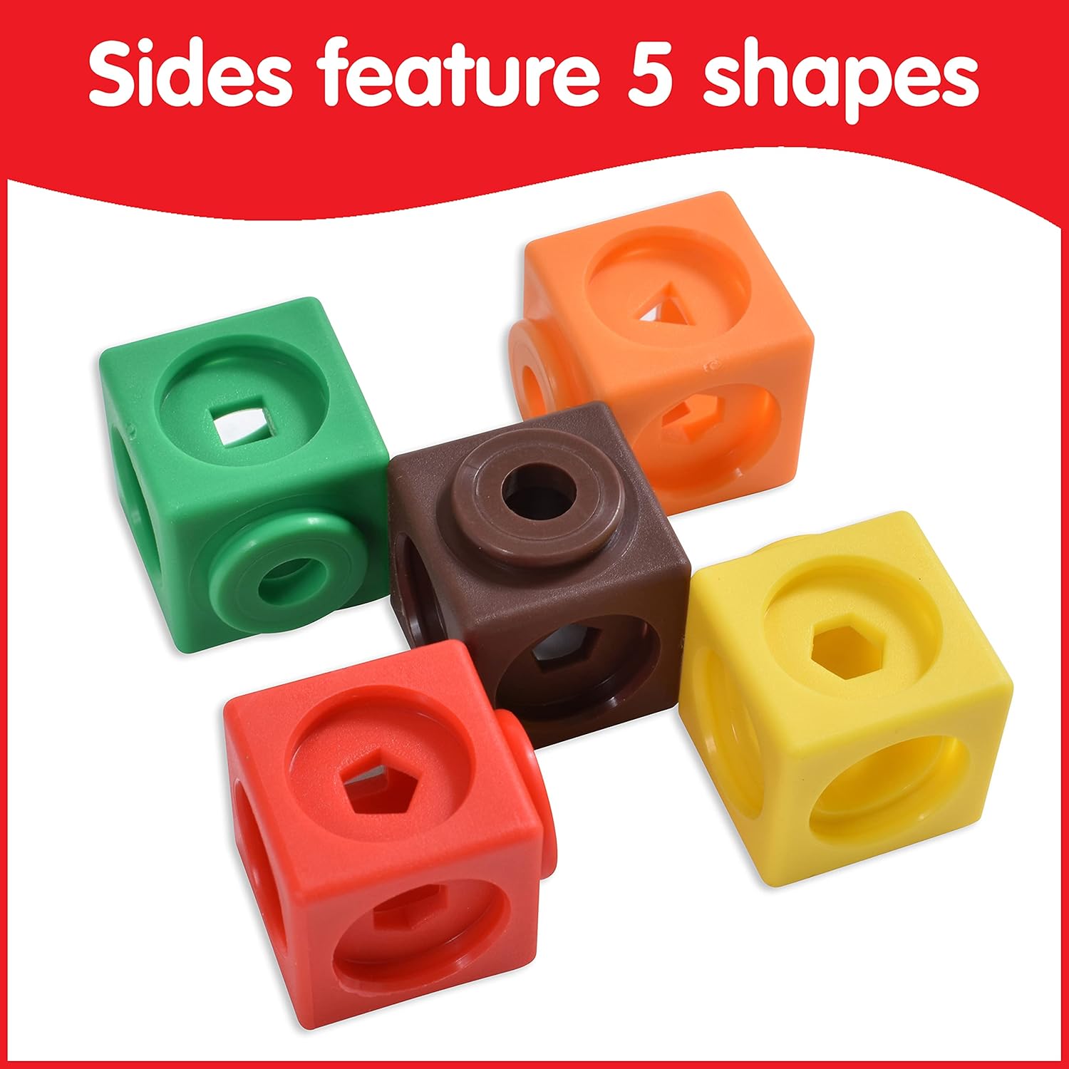 EDX Education Math Cubes - 100-Piece Linking Cube Set for Early Learning 3
