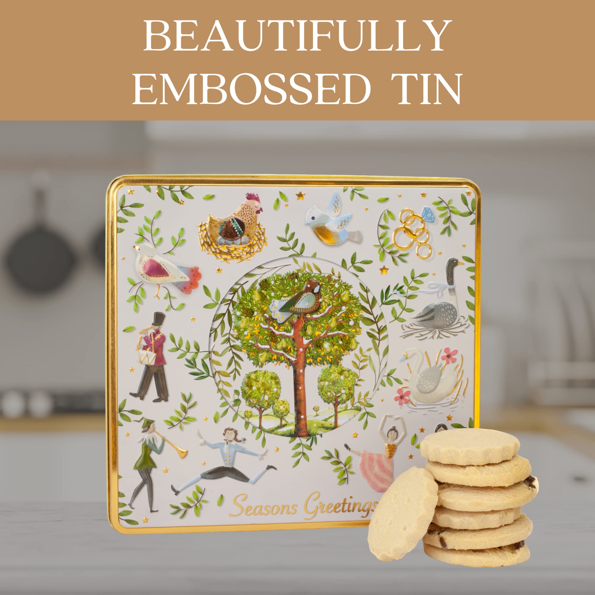 The Silver Crane Co. - 12 Days of Christmas Biscuits Tin Scottish Shortbread Gift Set 3