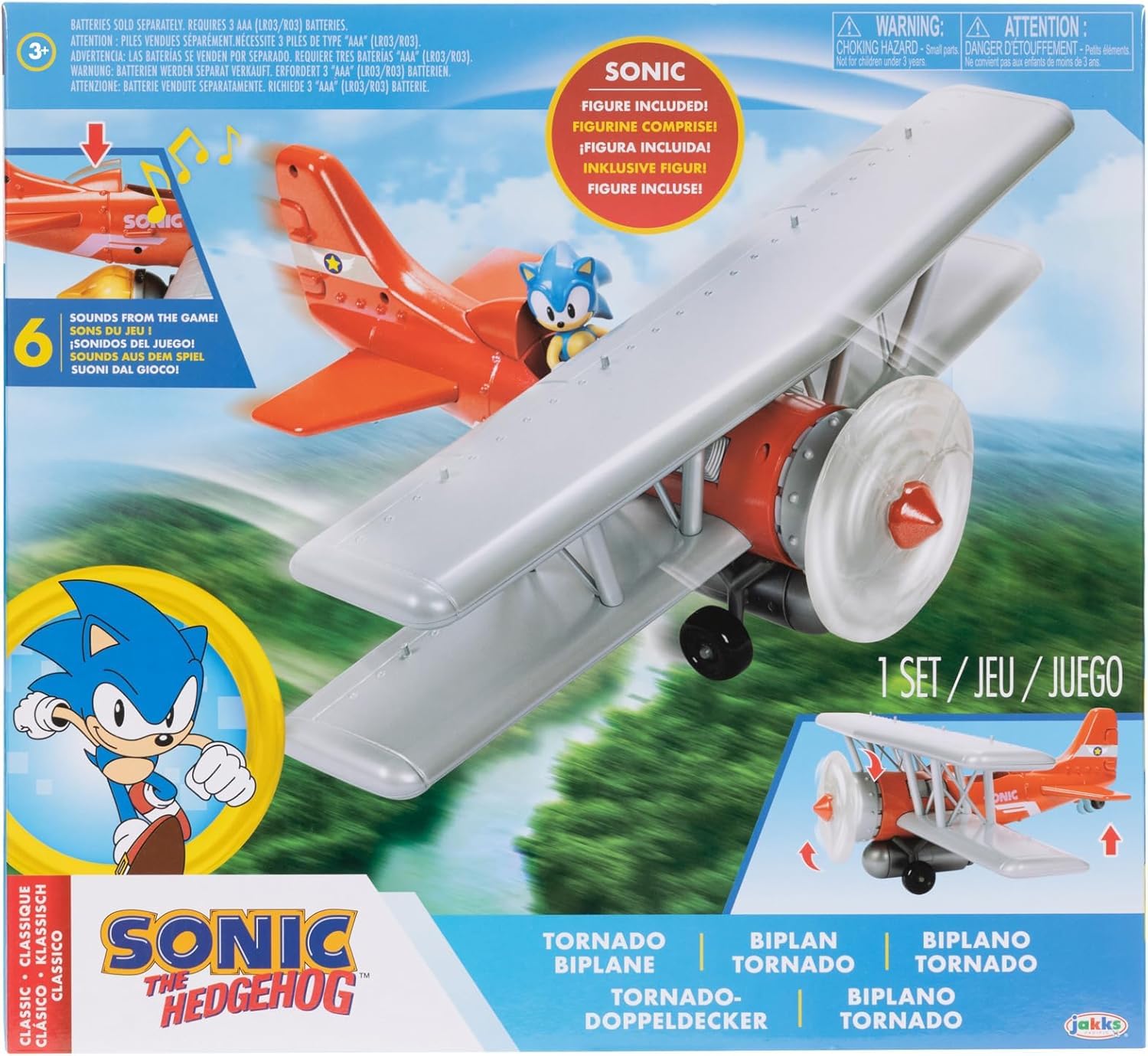 Sonic The Hedgehog Tornado Biplane Playset - Includes 6cm Sonic Figure 20