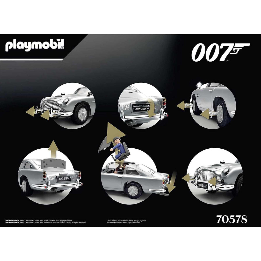 PLAYMOBIL James Bond Aston Martin DB5 - Goldfinger Edition (70578) - Action Vehicle Playset