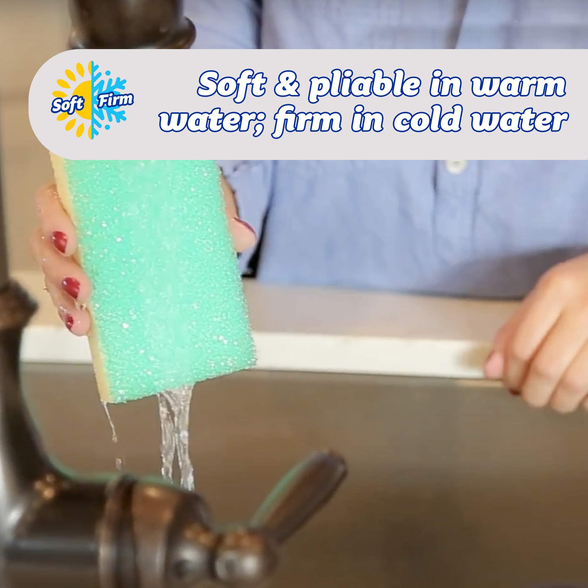 Scrub Daddy - Sponge Daddy Dual-Sided Scrubber Sponge for Dishes & Surfaces