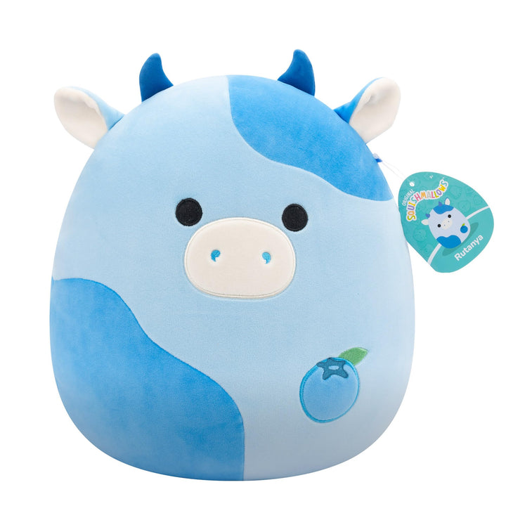 Squishmallows Rutanya the Blueberry Cow - 12 Inch Super Soft Plush Toy