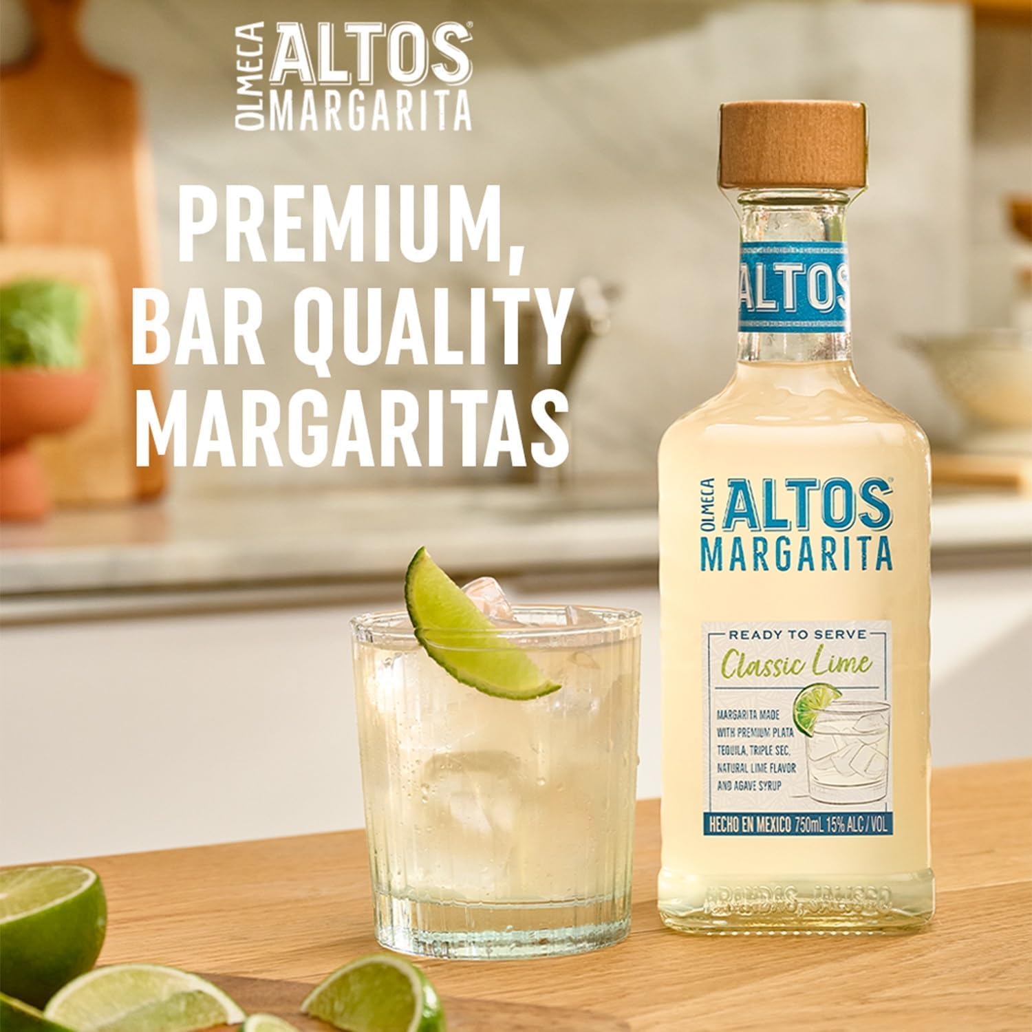 Olmeca Altos Lime Margarita Ready to Serve | 14.9% ABV | 75cl Bottle 2