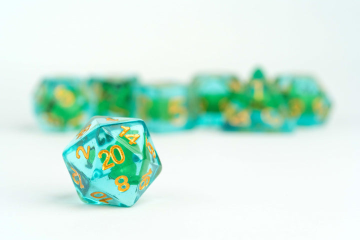 Metallic Dice Games Pathfinder Goblin Inclusion Dice Set