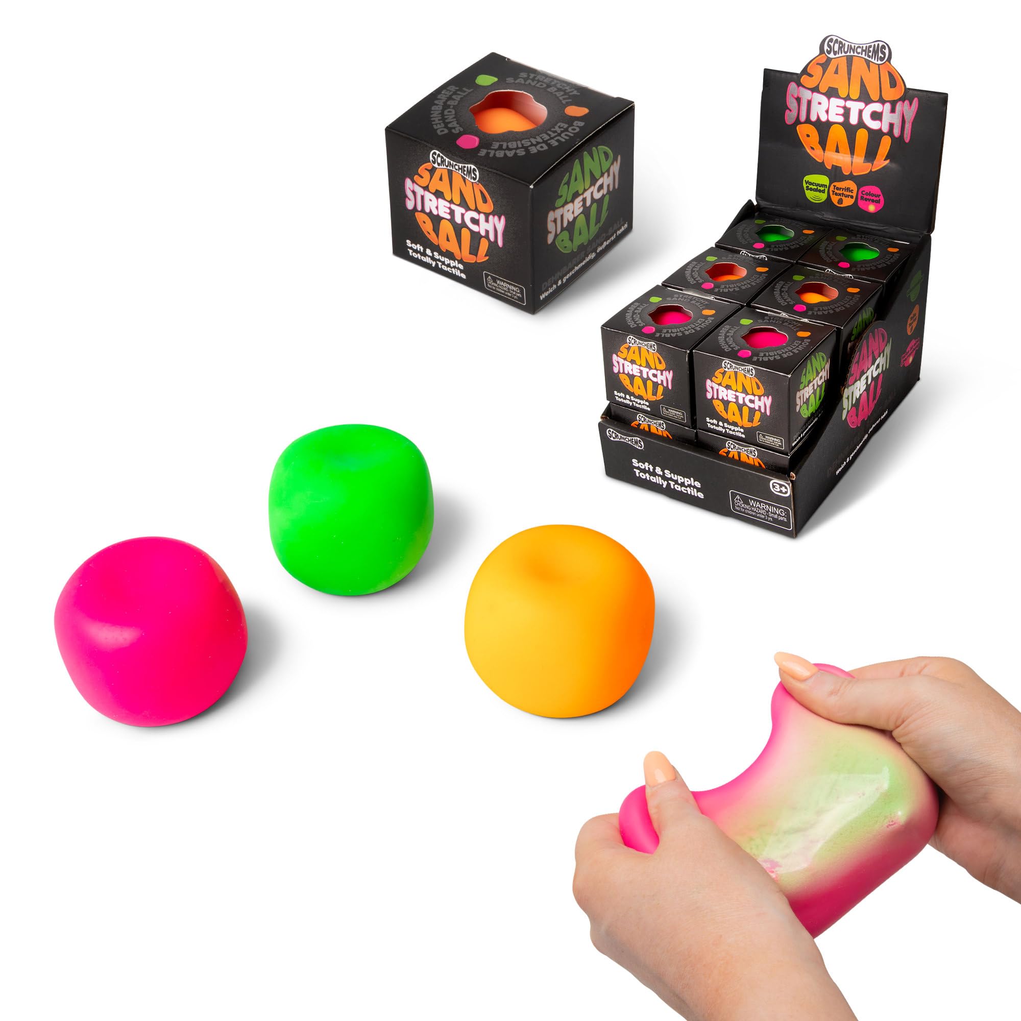 SCRUNCHEMS Stretchy Sand Ball - Sensory & Stress Relief Toy | Assorted Colors | Ages 3+