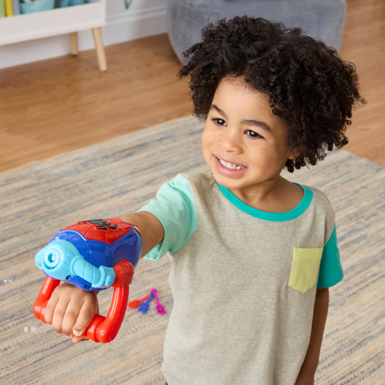 Spidey and His Amazing Friends Water-Webs Bubble Slinger Electronic Toy - Ages 3+ 6