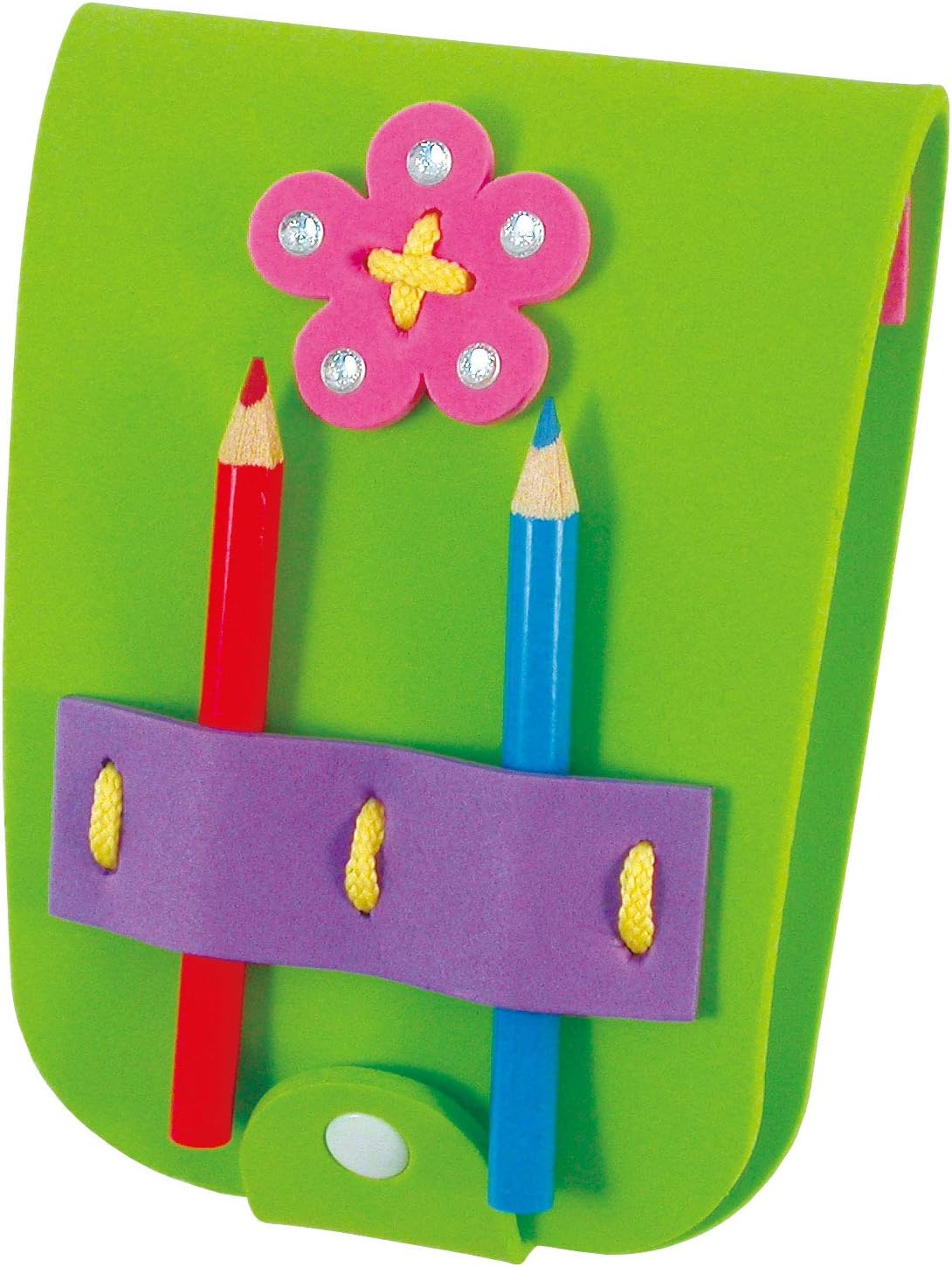 Galt First Sewing Kids Craft Kit with Pencil Case, Purse & Frame - Foam Sewing Set for Children 8