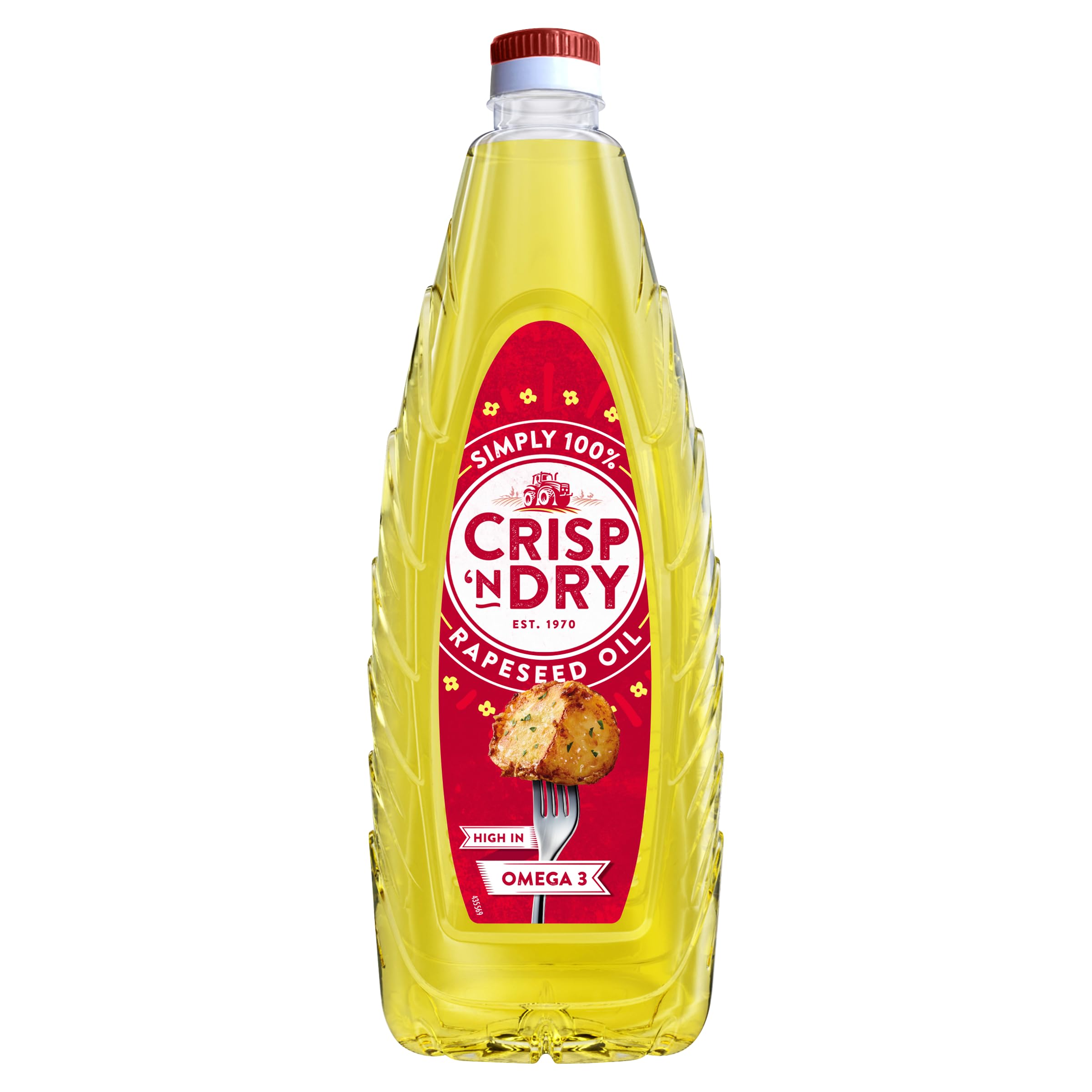 Crisp 'N' Dry Rapeseed Oil - High Smoke Point for Frying & Baking | 1 Litre