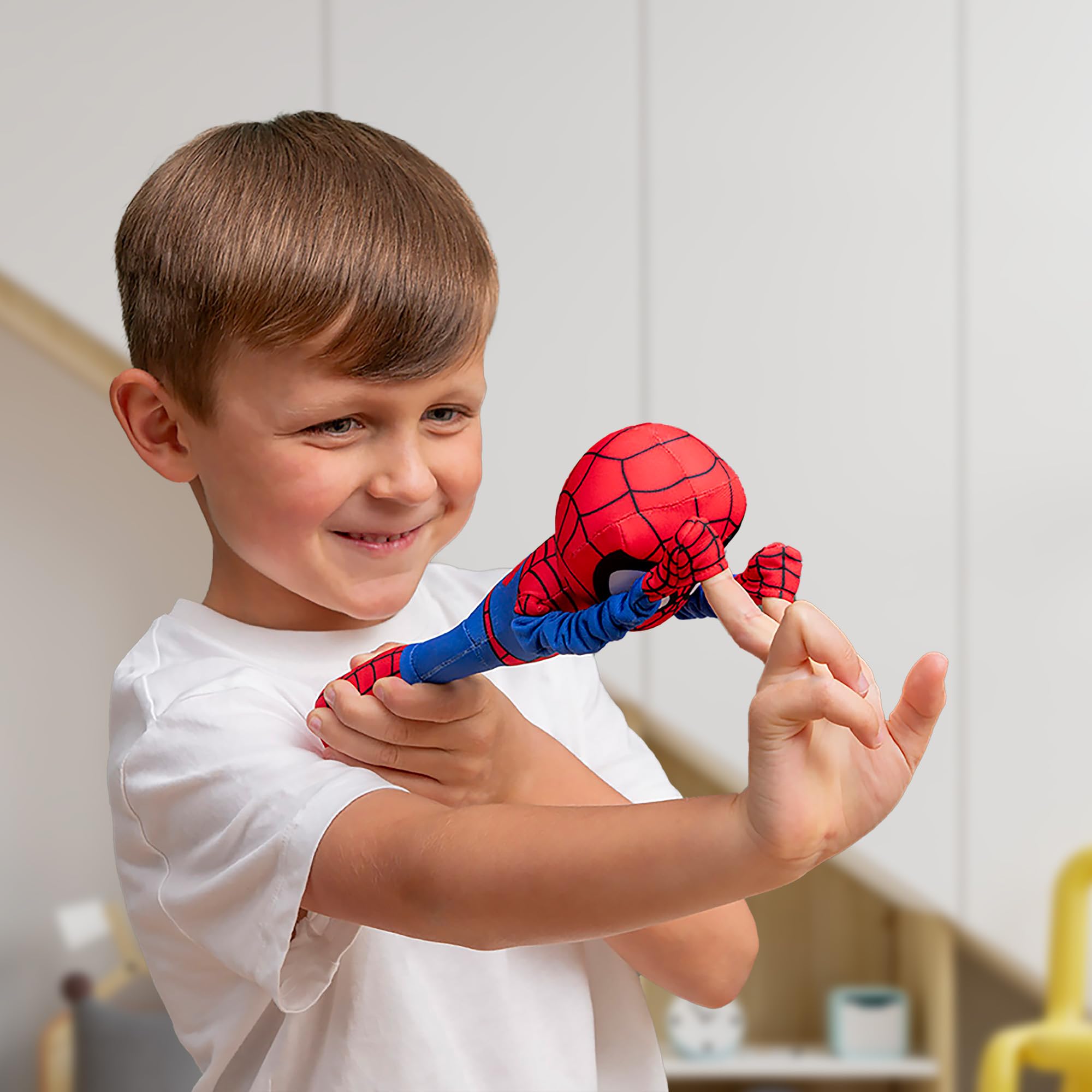 Marvel Spidey and His Amazing Friends Slingshot Plush Spider-Man Toy - Stretchable Arms for Web-Slinging Fun 3