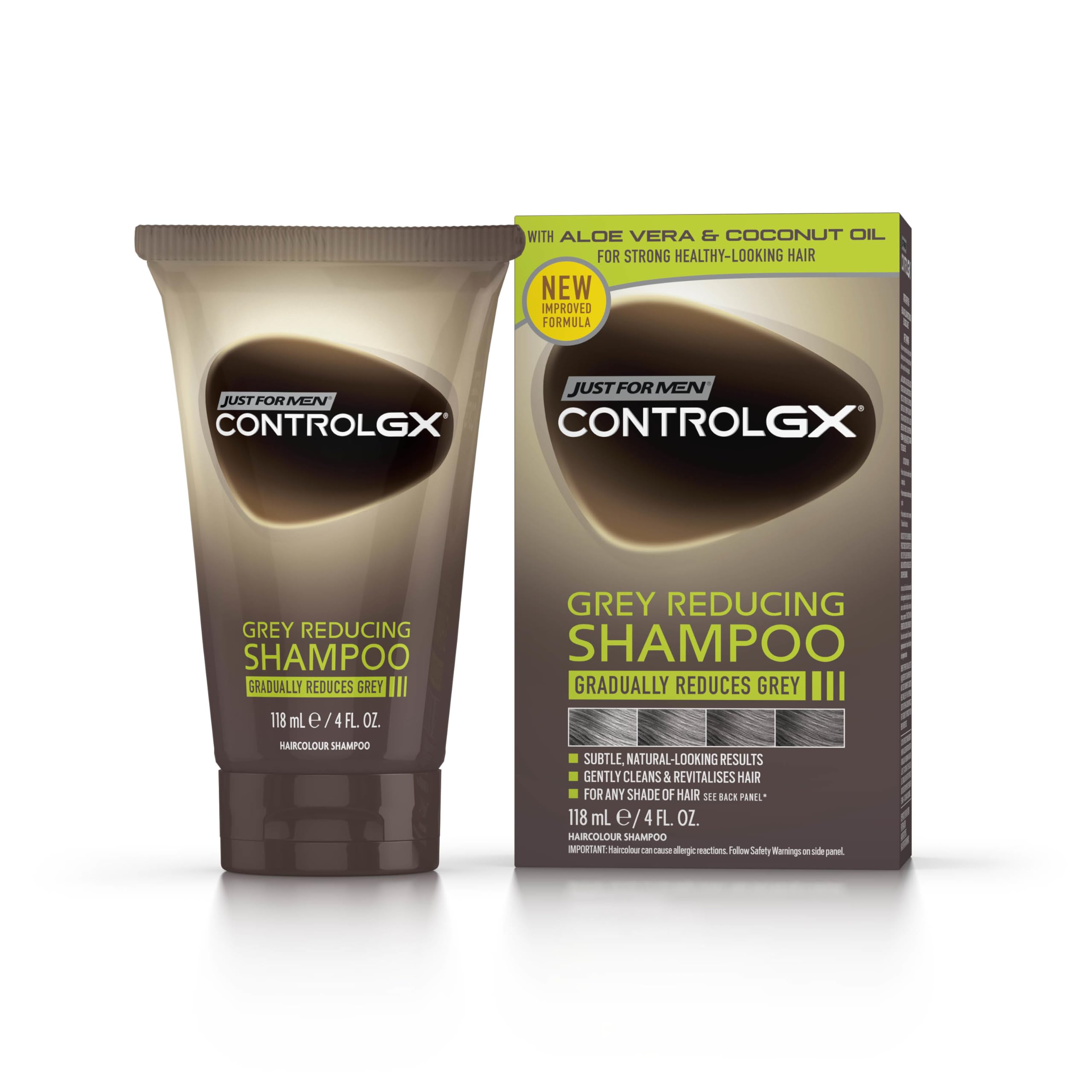 Just For Men Control GX Reducing Shampoo for Grey Hair with Coconut Oil (168g) 1