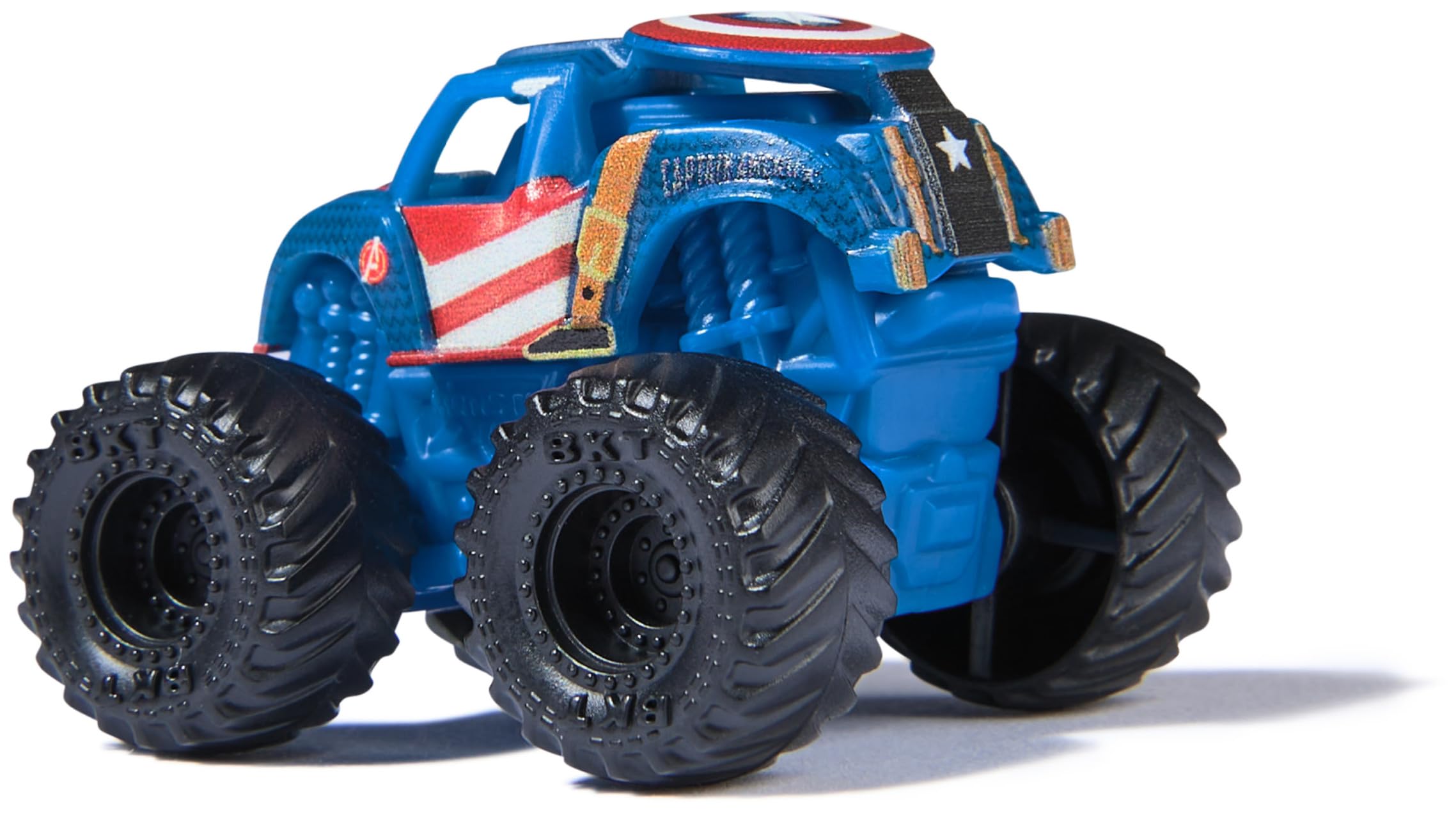 Monster Jam Marvel Mini Monster Truck 3-Pack (Black Panther, Captain America, Iron Man) 1:87 Scale Die-Cast 7
