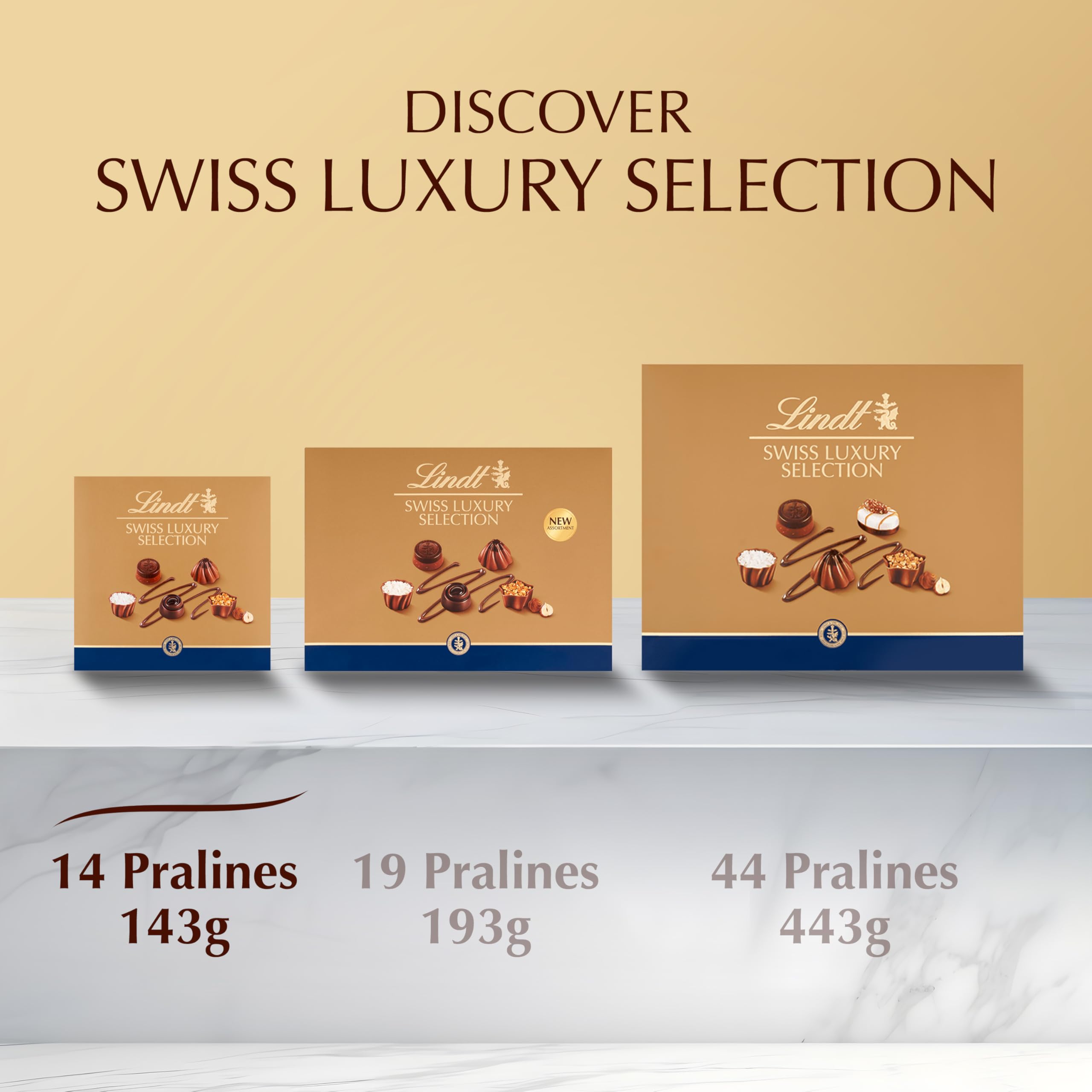 Lindt Swiss Luxury Selection - 14 Assorted Pralines | 143g Gift Box 8
