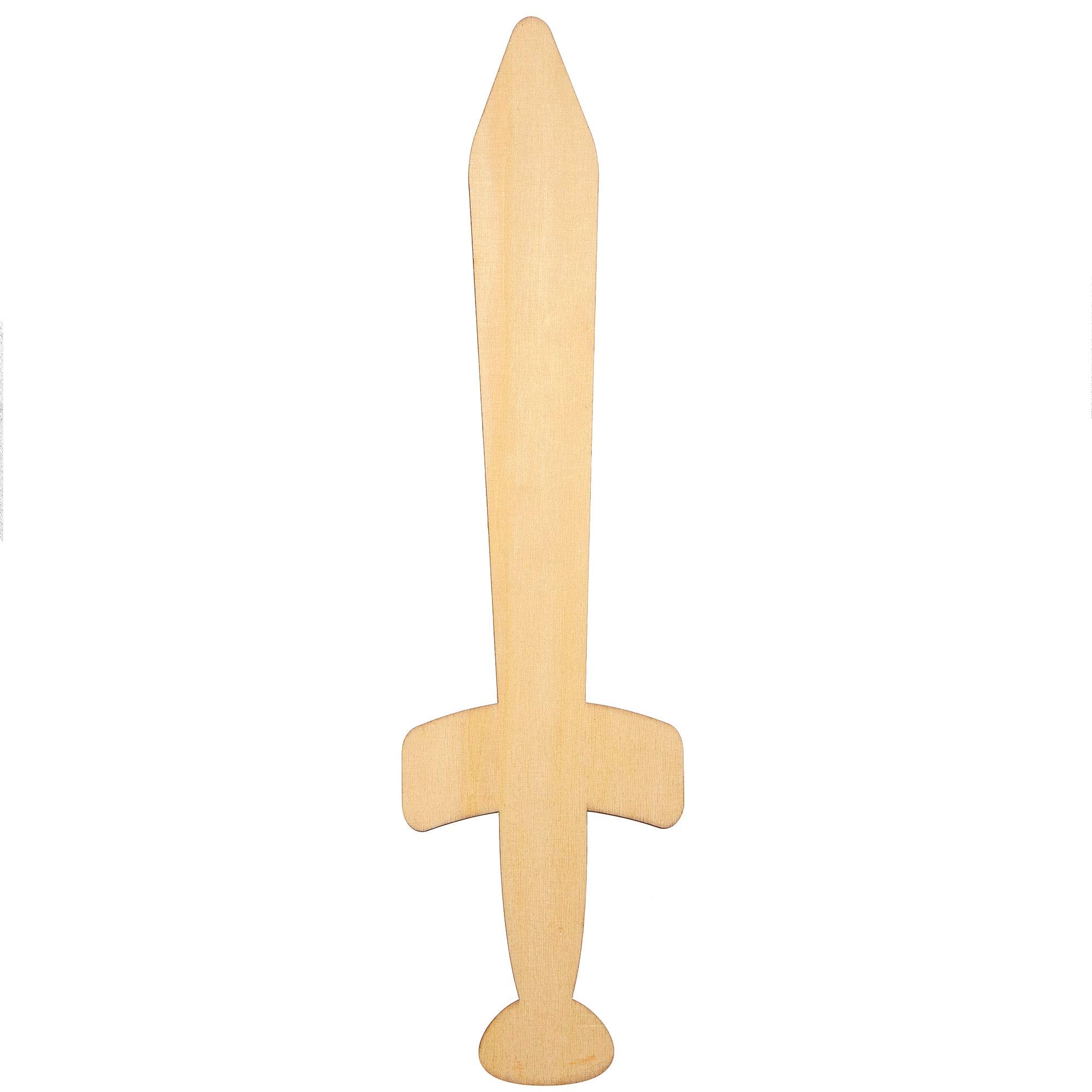 Baker Ross Wooden Swords for Kids to Paint - Pack of 4, Knight Wood Craft Kit | 15 Inch 5