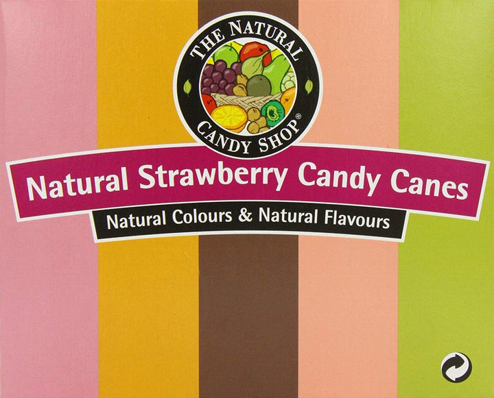 Natural Candy Shop Strawberry Candy Canes - 12-Pack 168g