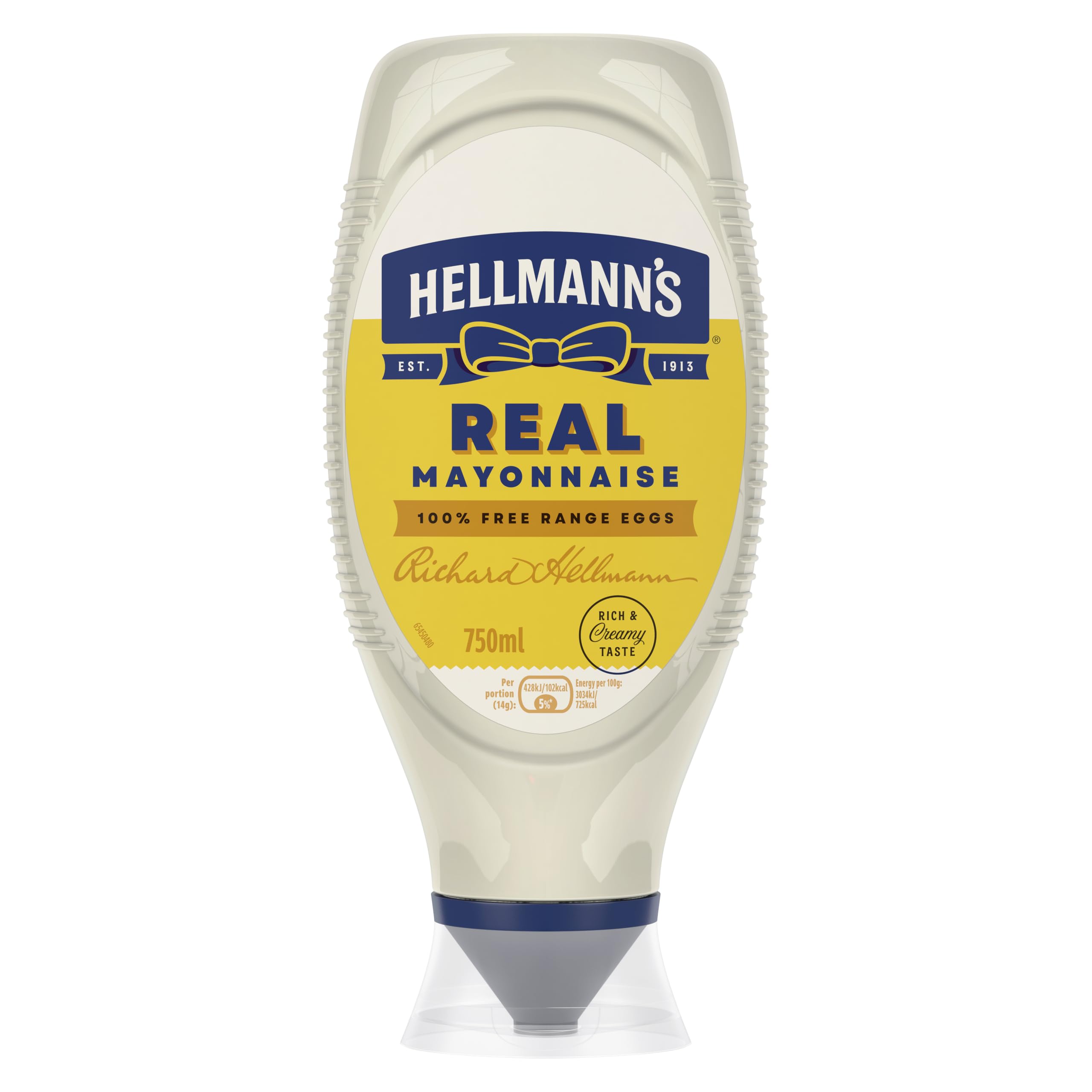 Hellmann's Real Mayonnaise - Creamy Texture, 750ml Squeeze Bottle