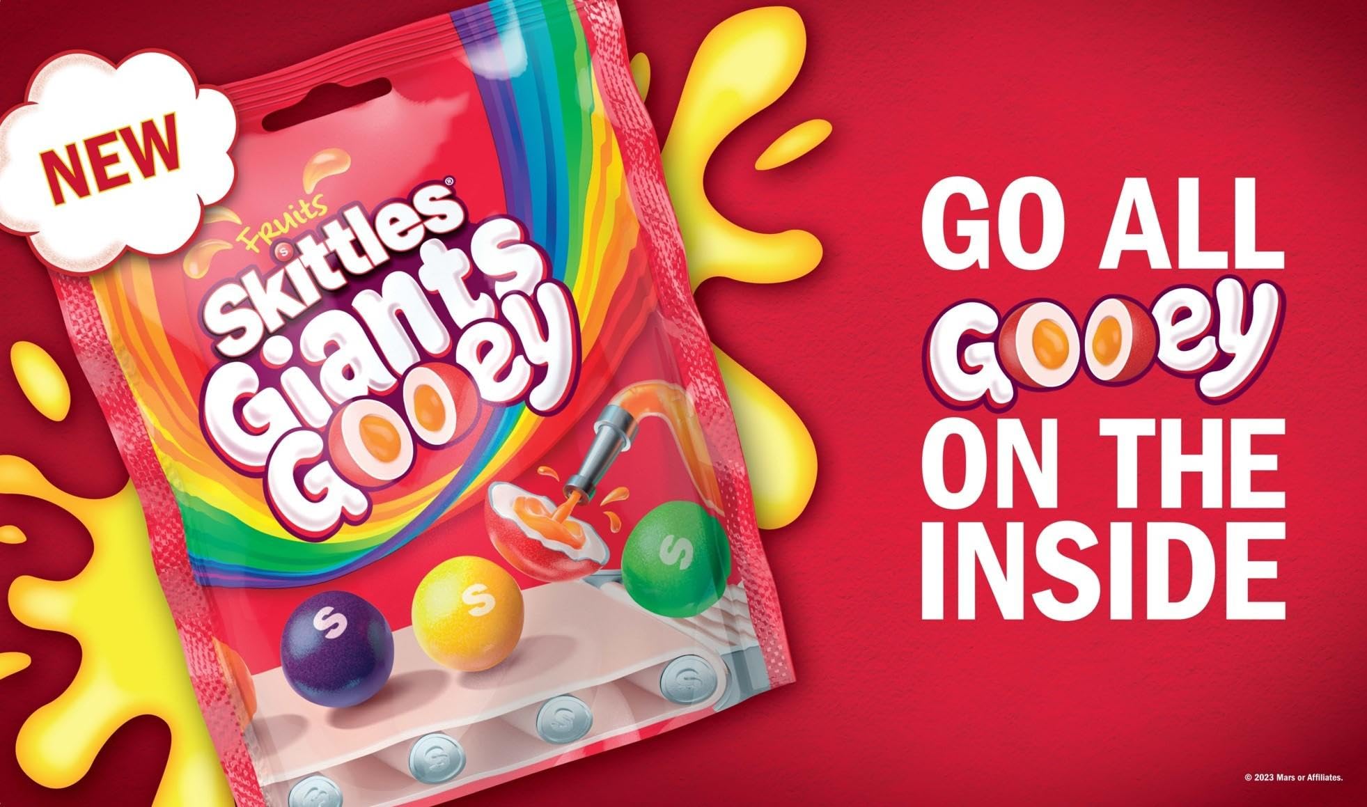 Skittles Giants Gooey Vegan Sweets Sharing Bag 125g 4
