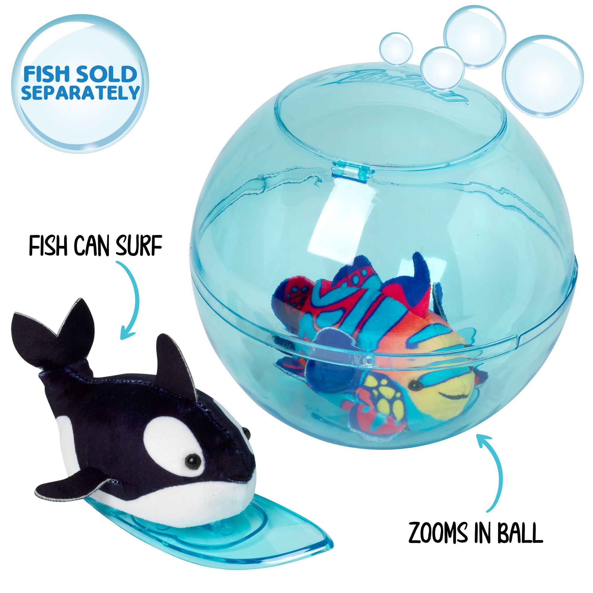 John Adams Zhu Zhu Pets Aquarium Bubble Ball & Surfboard Playset for Ages 4-10 4