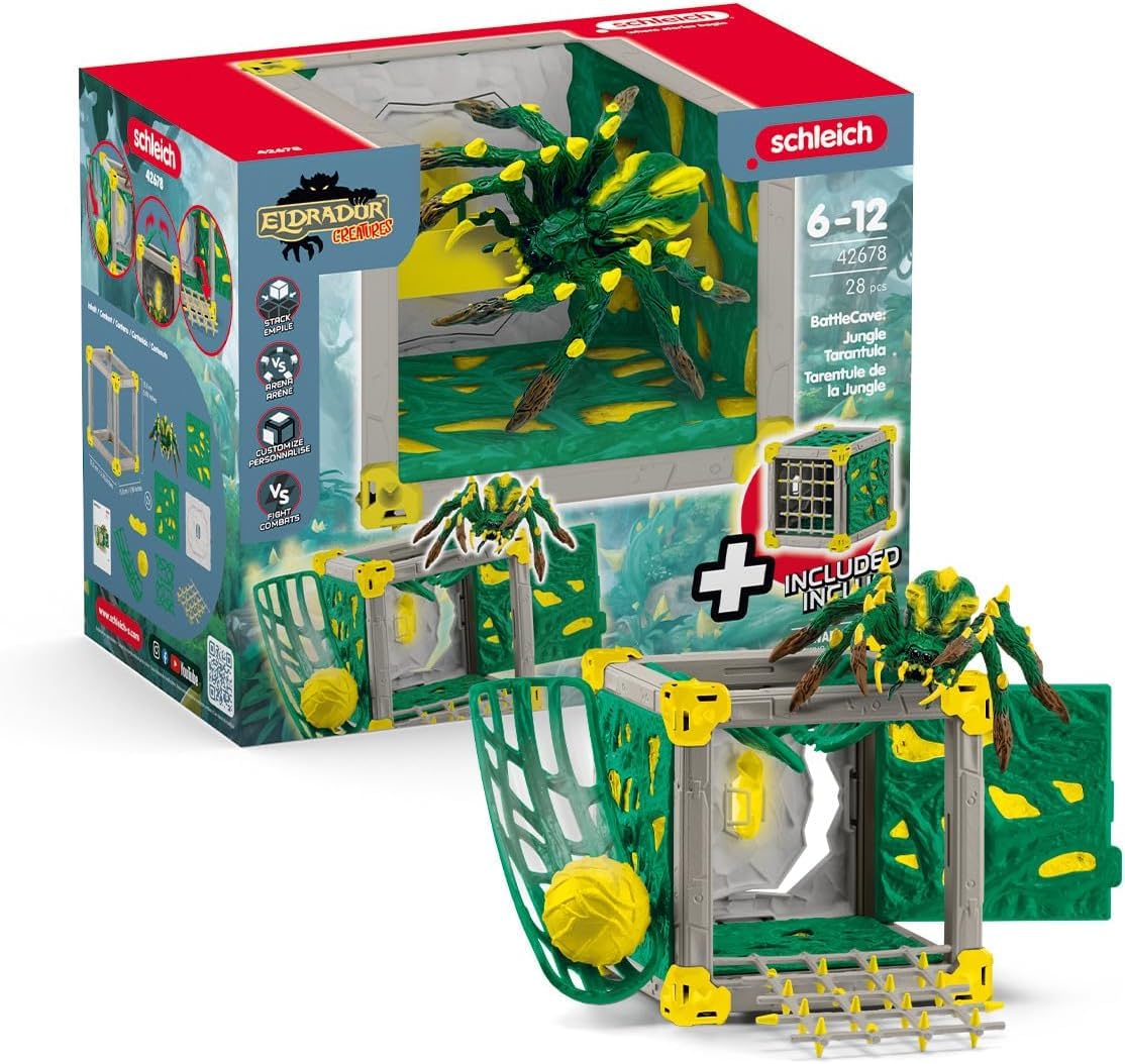schleich BattleCave Jungle Tarantula - Fantasy Action Figure for Ages 7-15