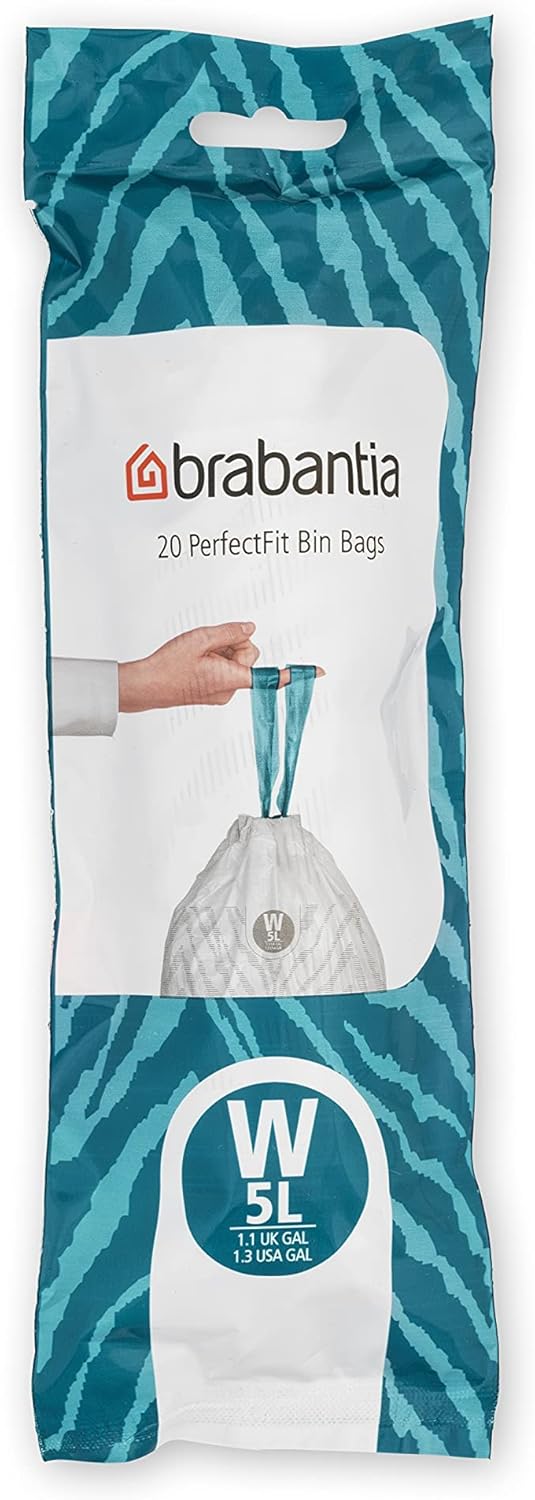 Brabantia - PerfectFit Bin Liners Multipack (Size W/5 Litre) Thick Plastic 7