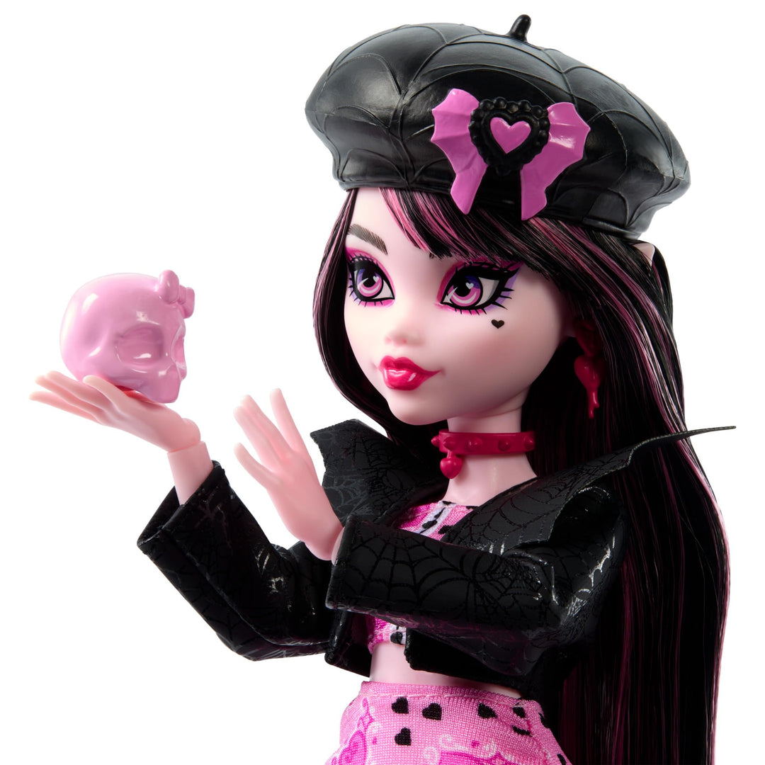 Monster High Draculaura Fearbook Doll - Movie Club Playset with Varsity Jacket & Accessories