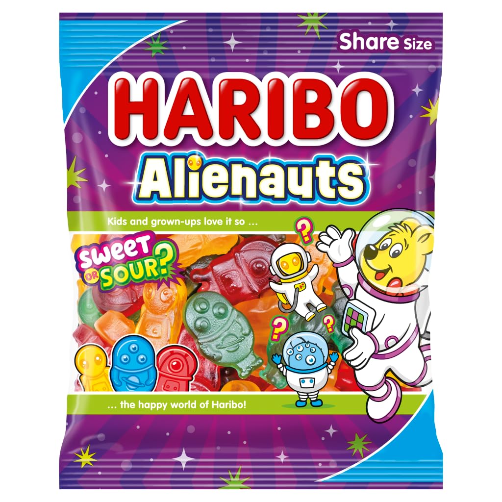 HARIBO Alienauts Sweet and Sour Gummy Candy Mix, 150 g 1