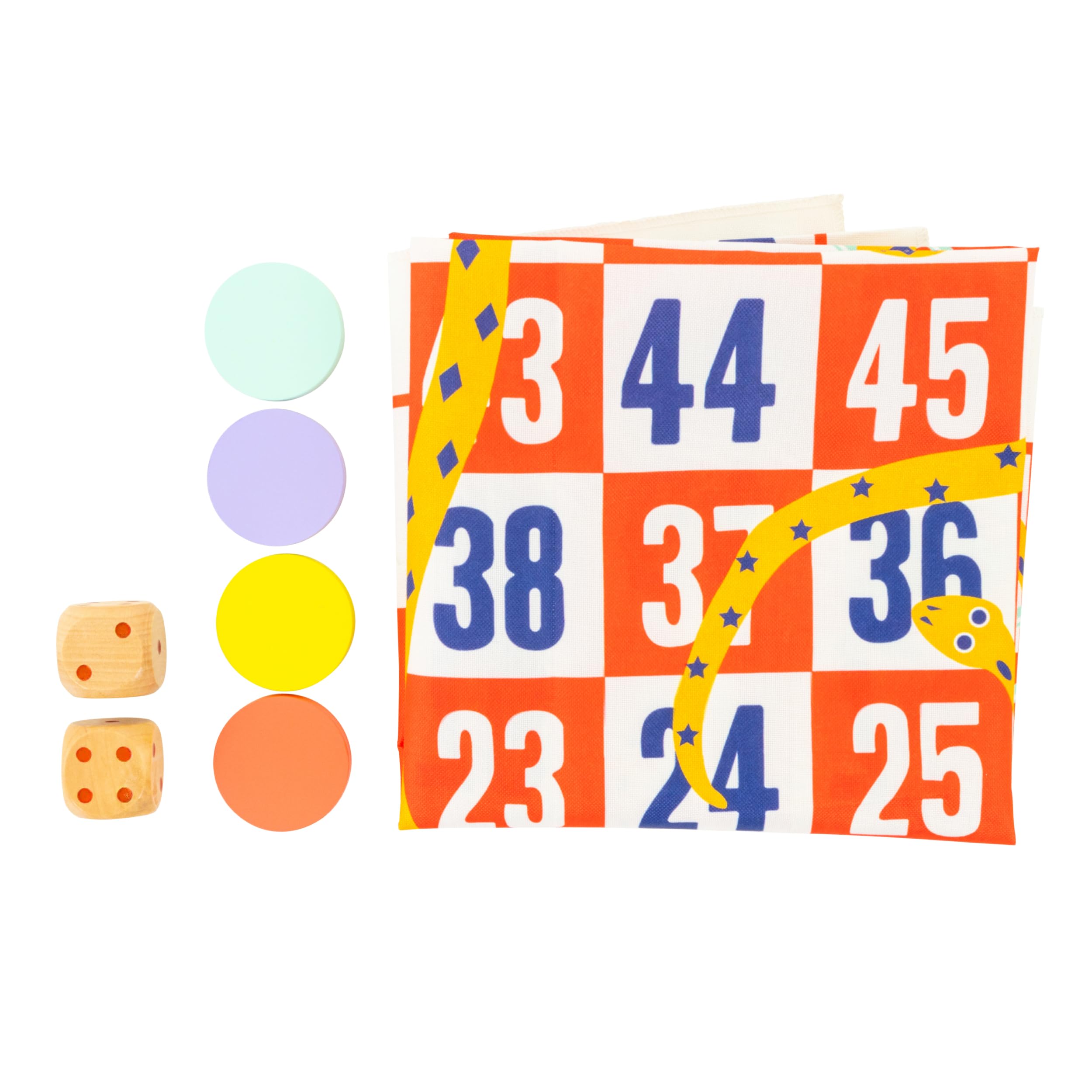 TP Toys Giant Snakes & Ladders Outdoor Game - 2-4 Players, Ages 3+, FSC Wood Mat 1m x 1m
