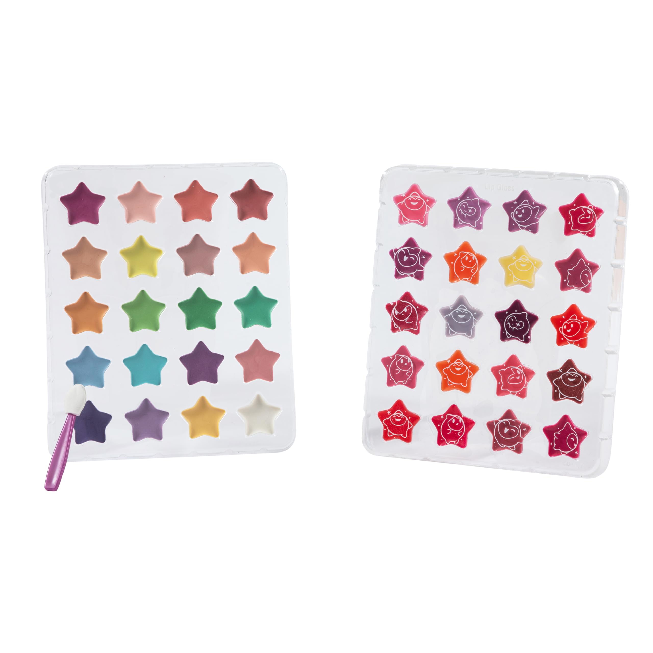 Lip Smacker Disney Wish Makeup Traincase for Kids, Multicolor Plastic Cosmetic Case with 20 Lip Glosses, 20 Eyeshadows, 2 Nail Polishes & Accessories