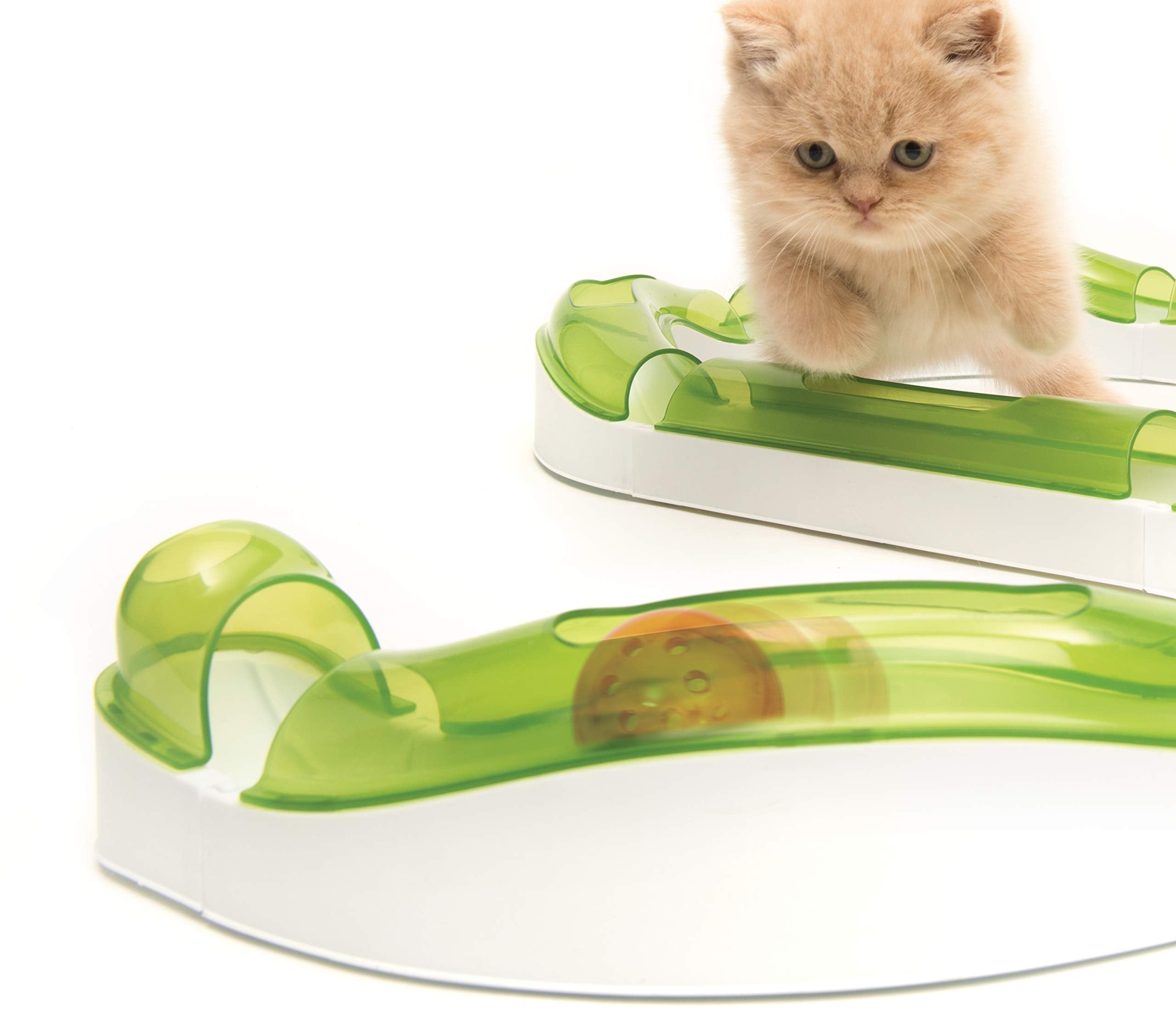 Catit Senses 2.0 Wave Circuit Interactive Cat Toy - 8-Piece Closed-Track Ball 6