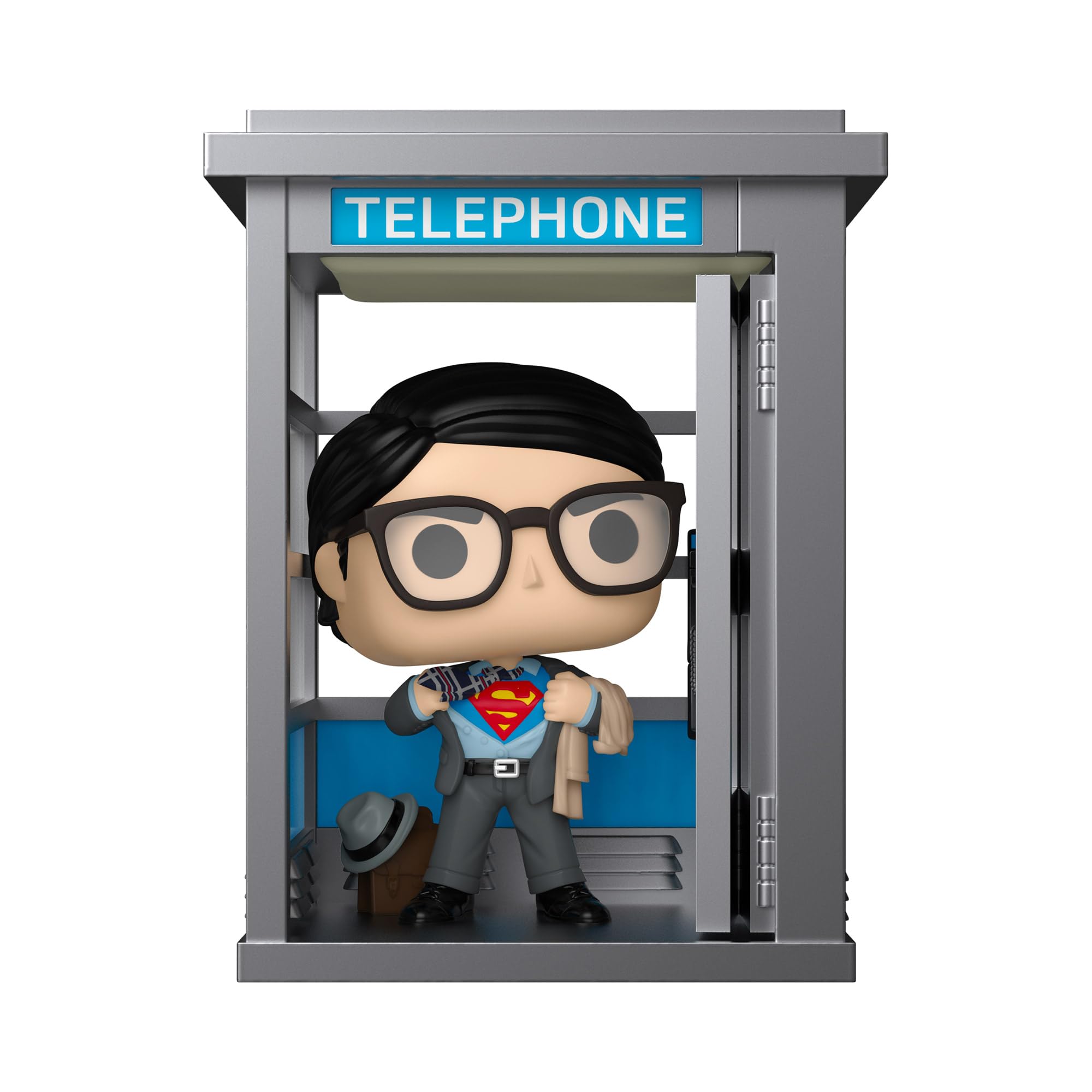 Funko Pop! Deluxe: DC Comics - Superman With Booth Vinyl Figure (87186) - Amazon Exclusive