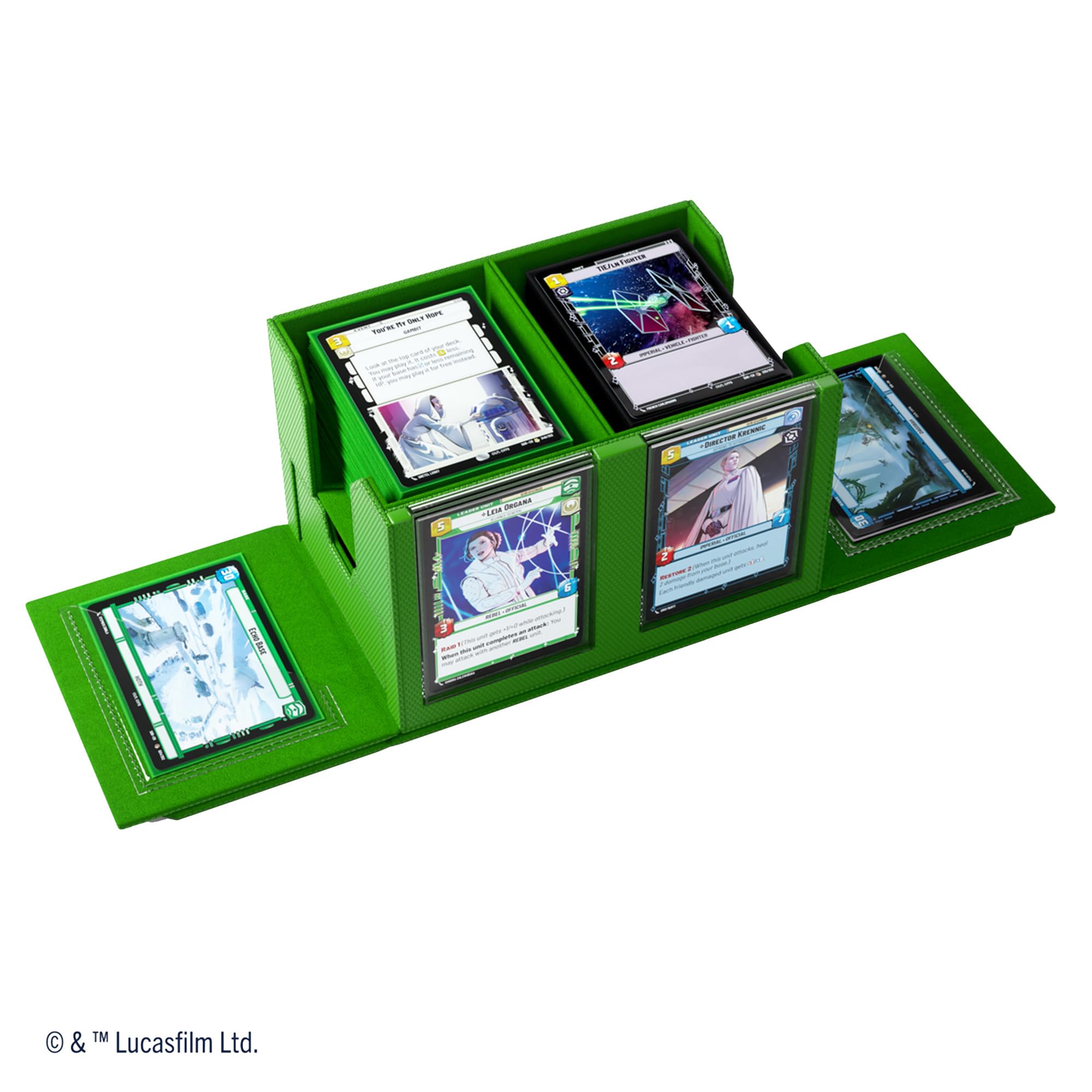 Gamegenic Star Wars Unlimited Double Deck Pod - Green | Holds 2 Double-Sleeved Decks | UV Protection 4