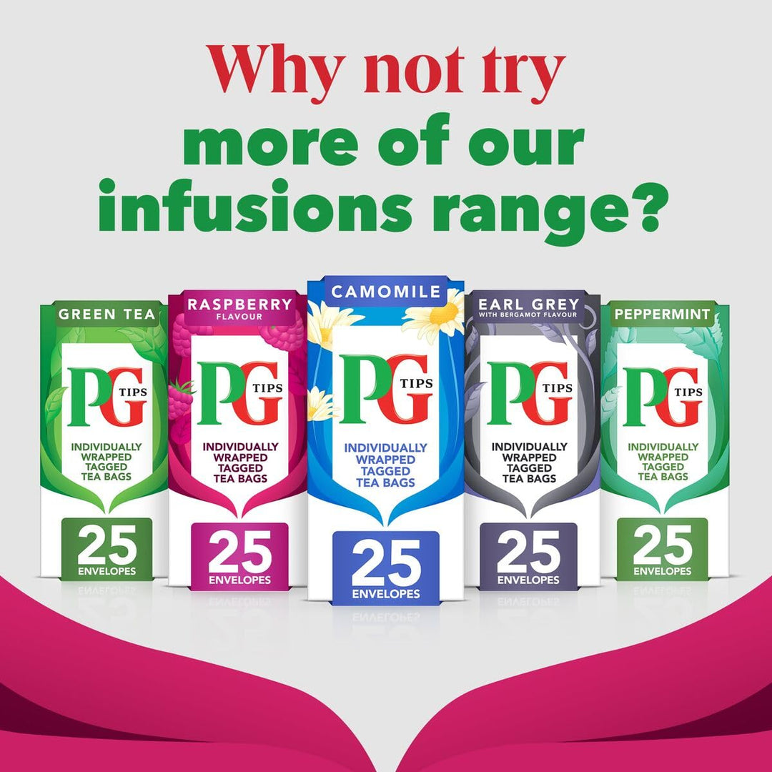 PG Tips - Raspberry Leaf Tea Bags, 150 Individually Wrapped Biodegradable Tea Bags