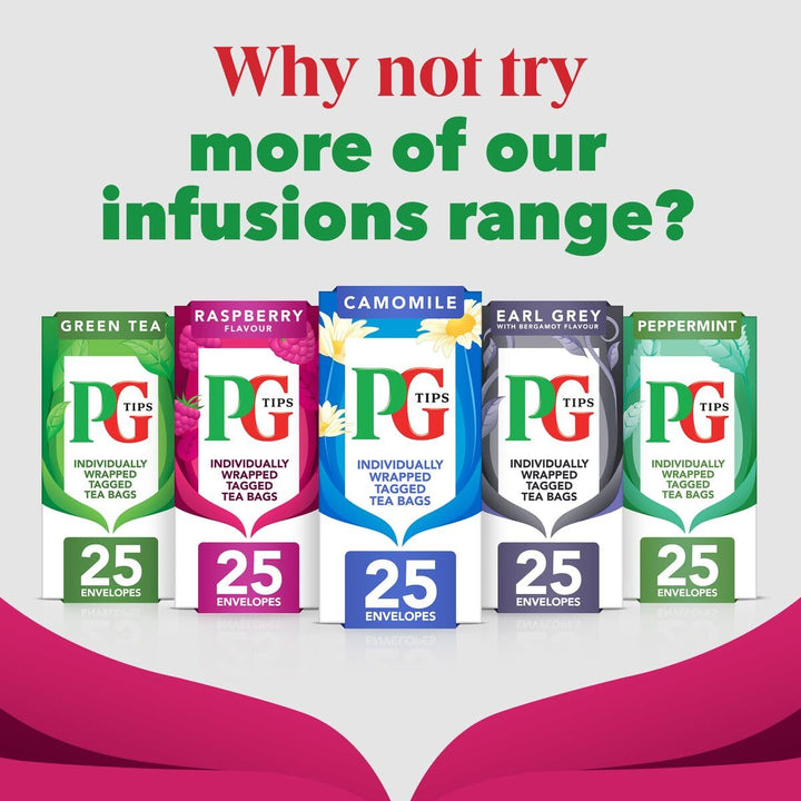 PG Tips - Raspberry Leaf Tea Bags, 150 Individually Wrapped Biodegradable Tea Bags