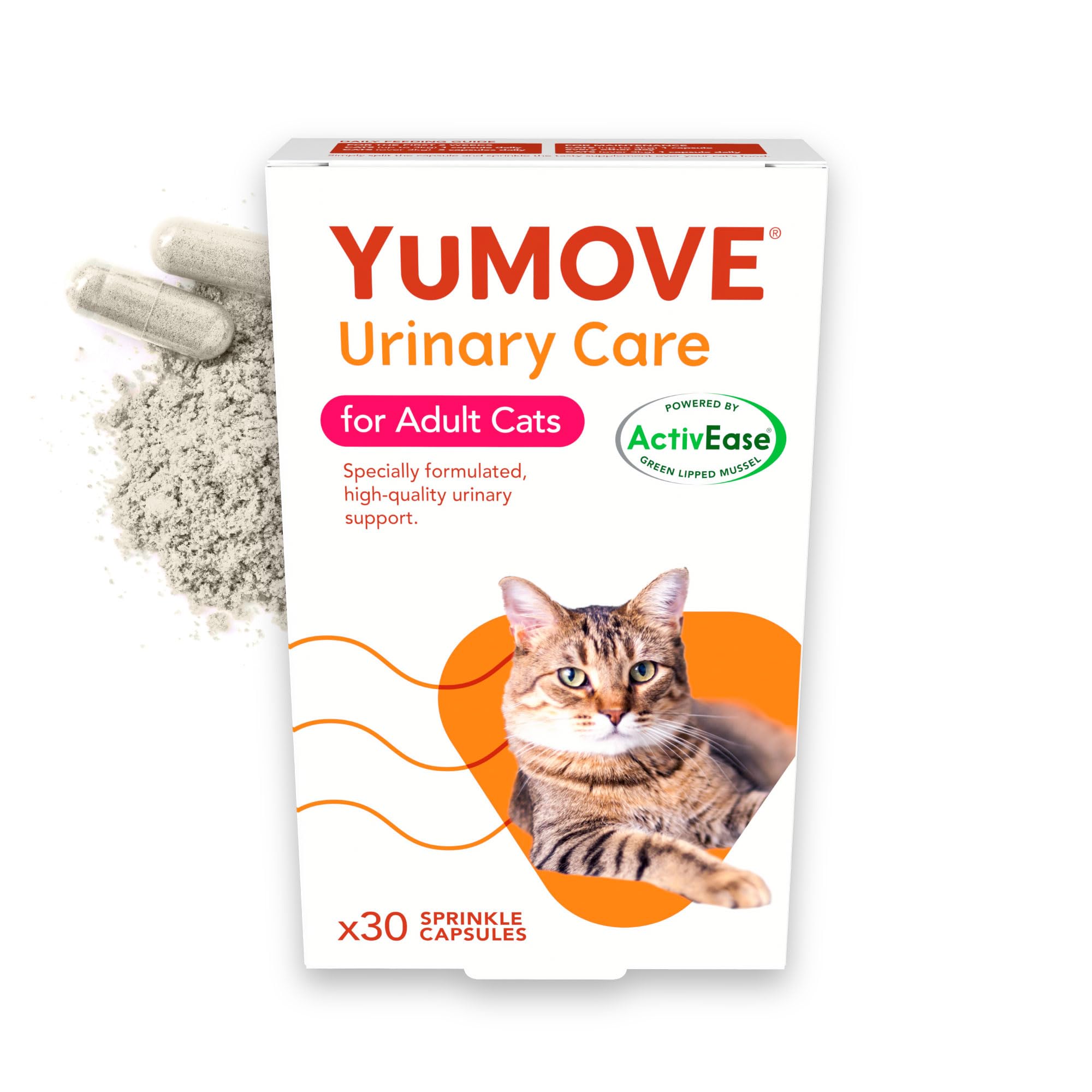 YuMOVE Urinary Care Supplements for Adult Cats - 30 Capsules, Pumpkin Flavor
