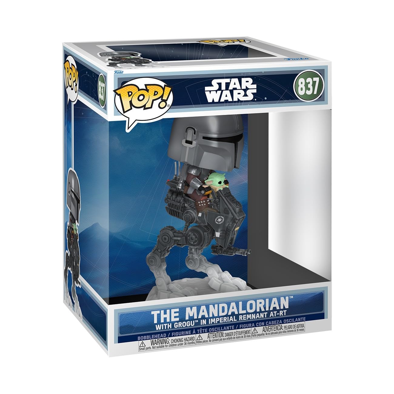 Funko POP! Rides Deluxe: Star Wars - The Mandalorian and Grogu Vinyl Figure | 3.75 in
