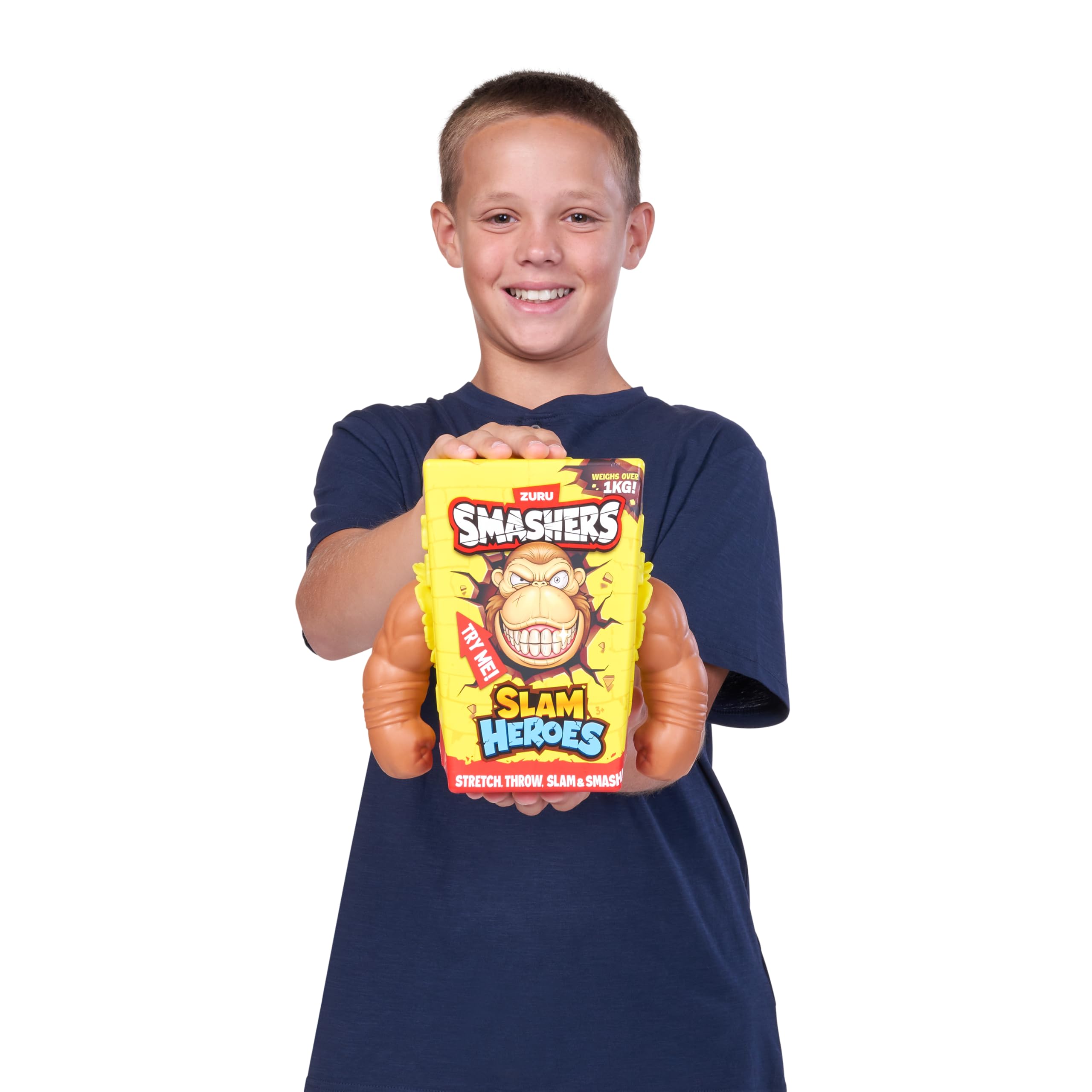 Smashers SLAM Heroes Gorilla (Brown) - Stretchable Action Figure for Kids 3+ 2