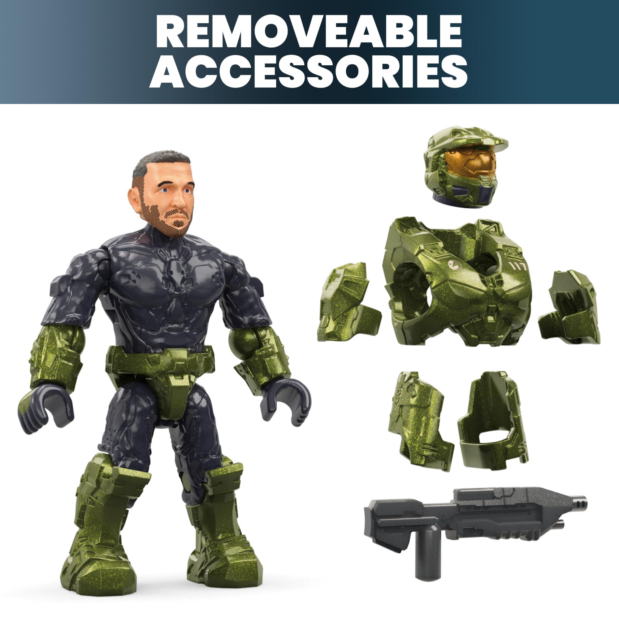 MEGA Halo The Series FLEETCOM Warthog ATV Building Set with 5 Figures - 469-Piece Playset for Ages 13+ 3