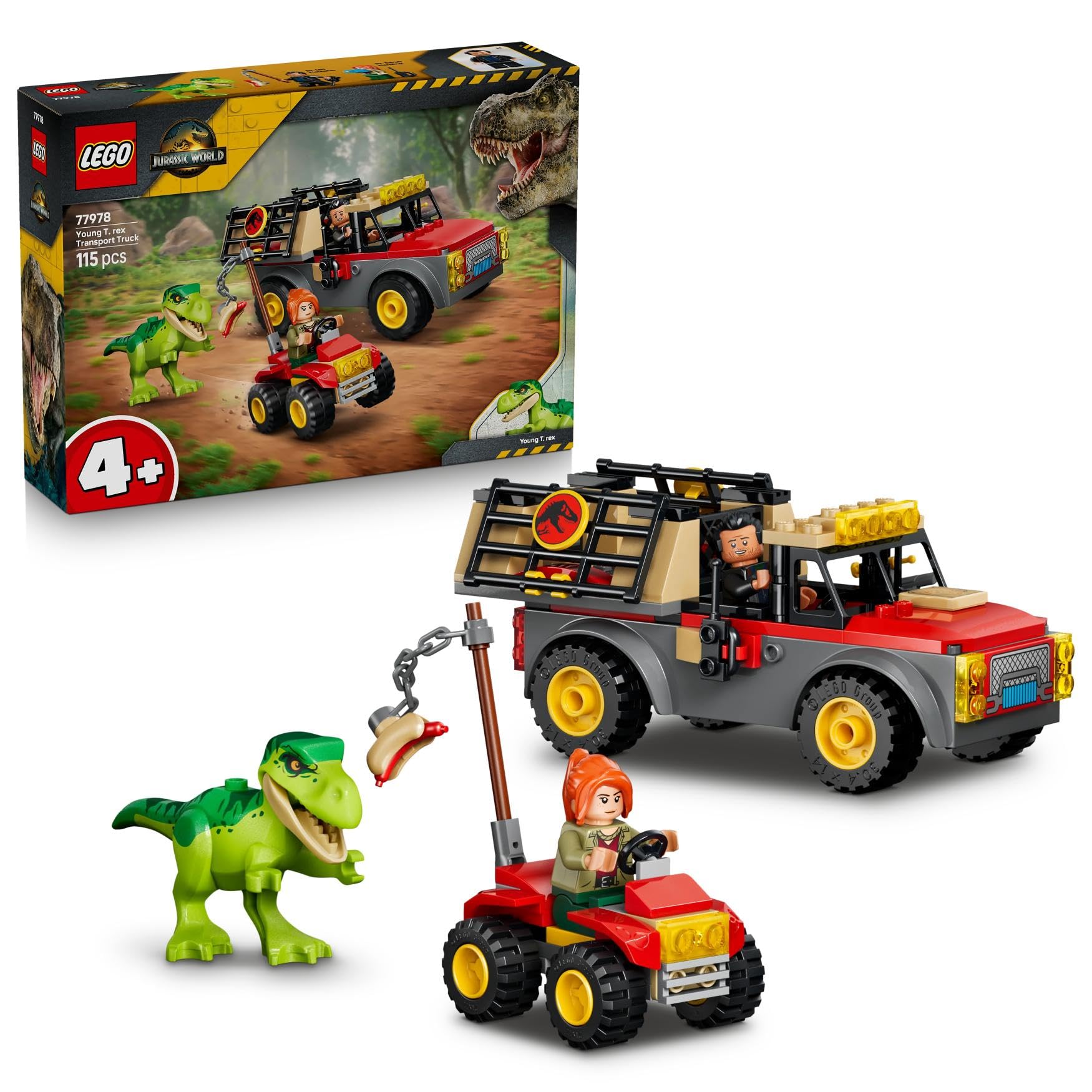 LEGO Jurassic World Young T. rex Transport Truck Building Set - Ages 4+