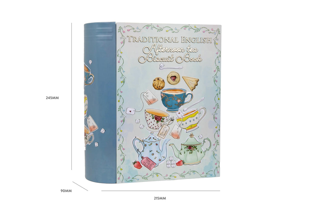 Afternoon Tea Book Biscuit Tin Gift - Christmas Treats & Snacks Set by Scotti