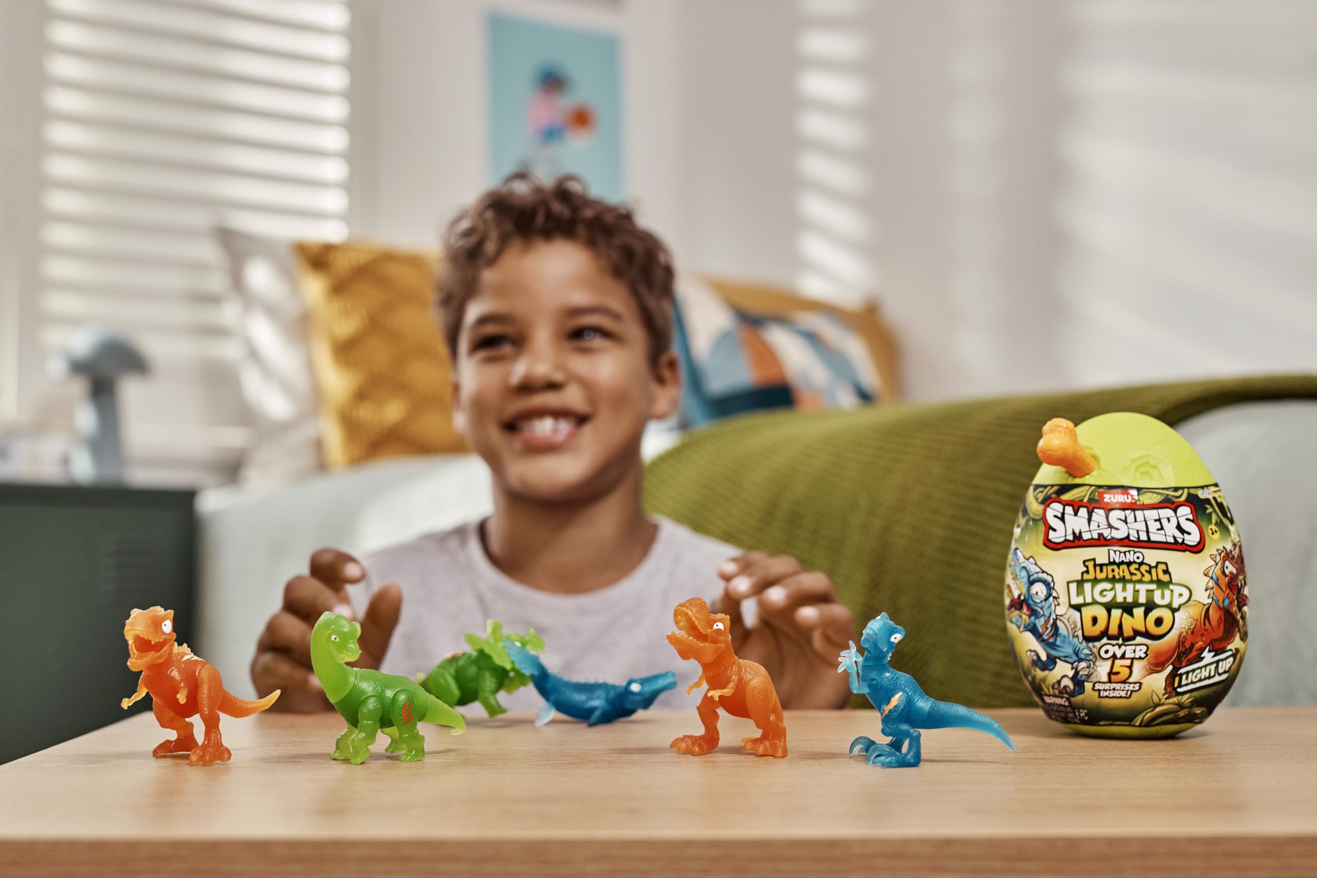 Smashers Nano Jurassic Light Up Dino by ZURU - Glow in the Dark Collectible Dinosaur Toys for Kids 13