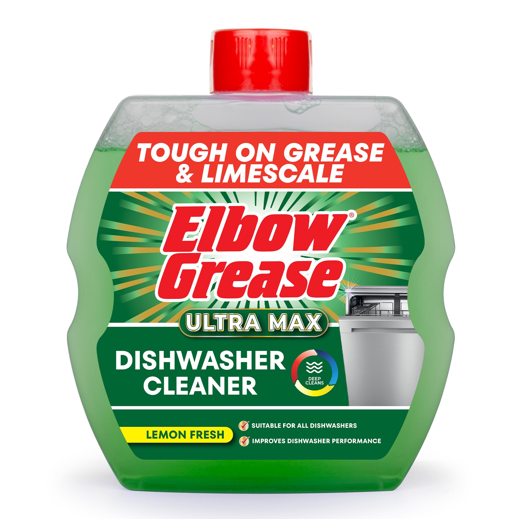 Elbow Grease Ultra Max Dishwasher Cleaner - Tough on Grease & Limescale | 250 ml Liquid 1