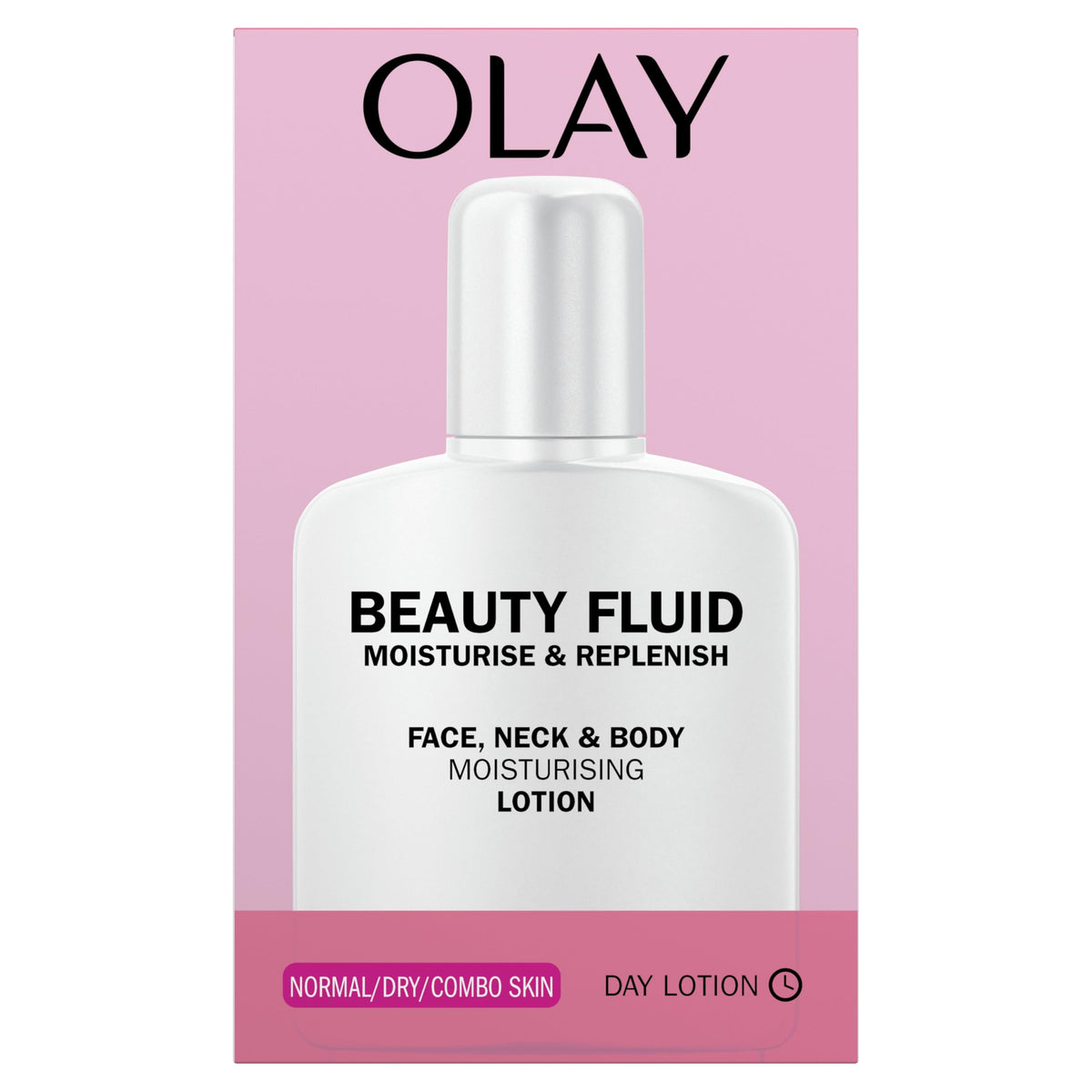 Olay Beauty Fluid Moisturising Lotion - 24 Hour Hydration | Lightweight Formula | 200ml